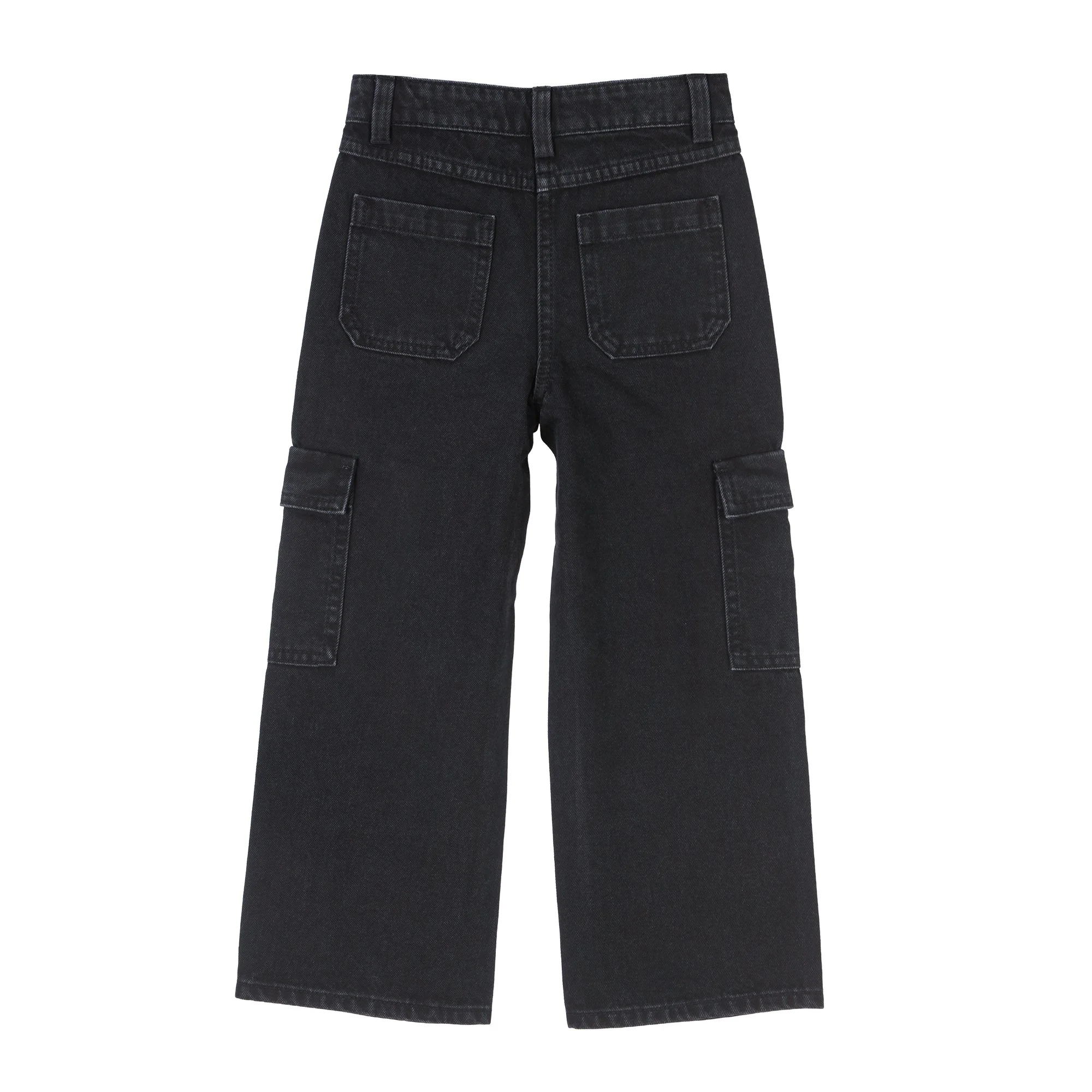 Jeans cargo 3/12 ans - Noir - Image 2
