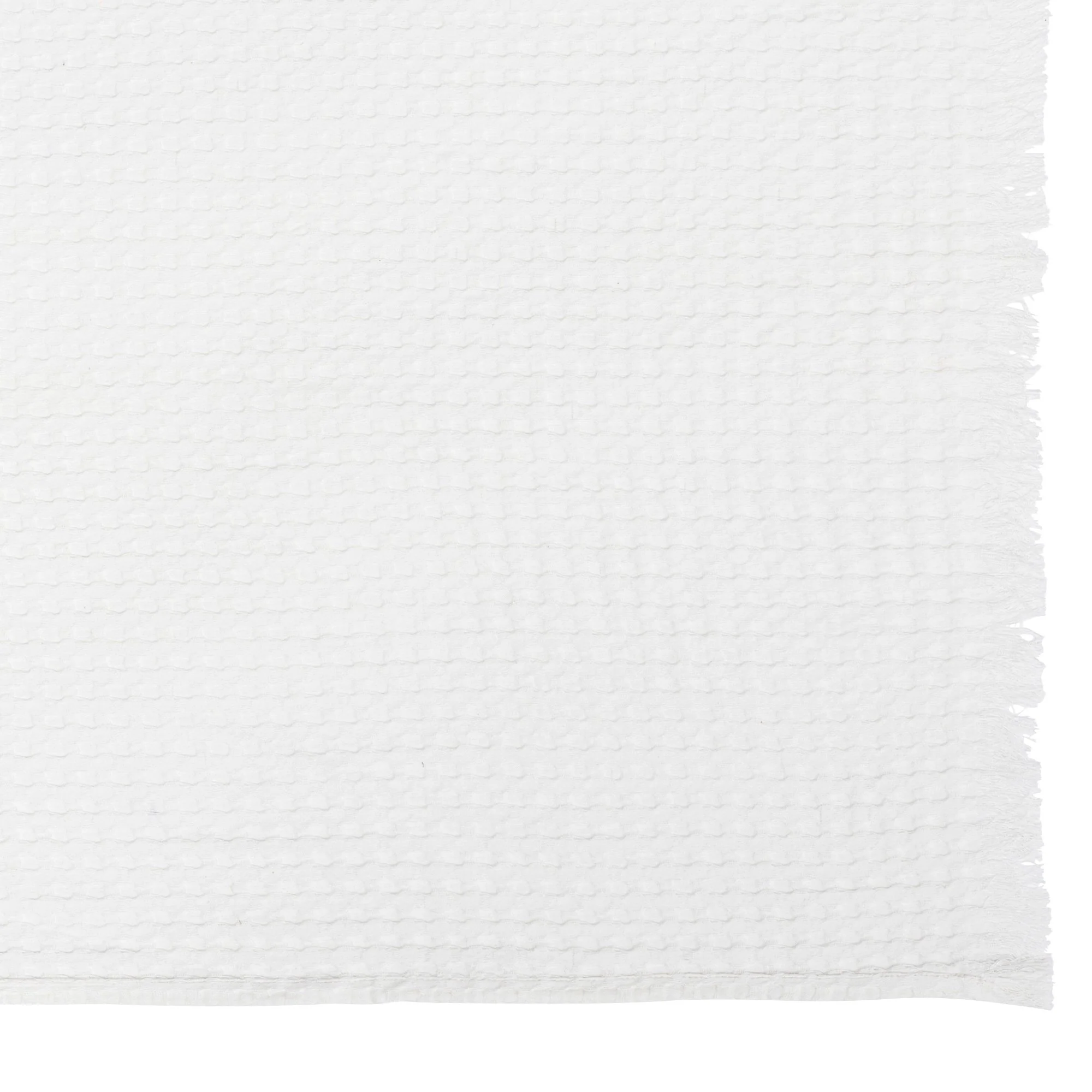 Jeté de lit nid d'abeille 130x180cm blanc - Image 4