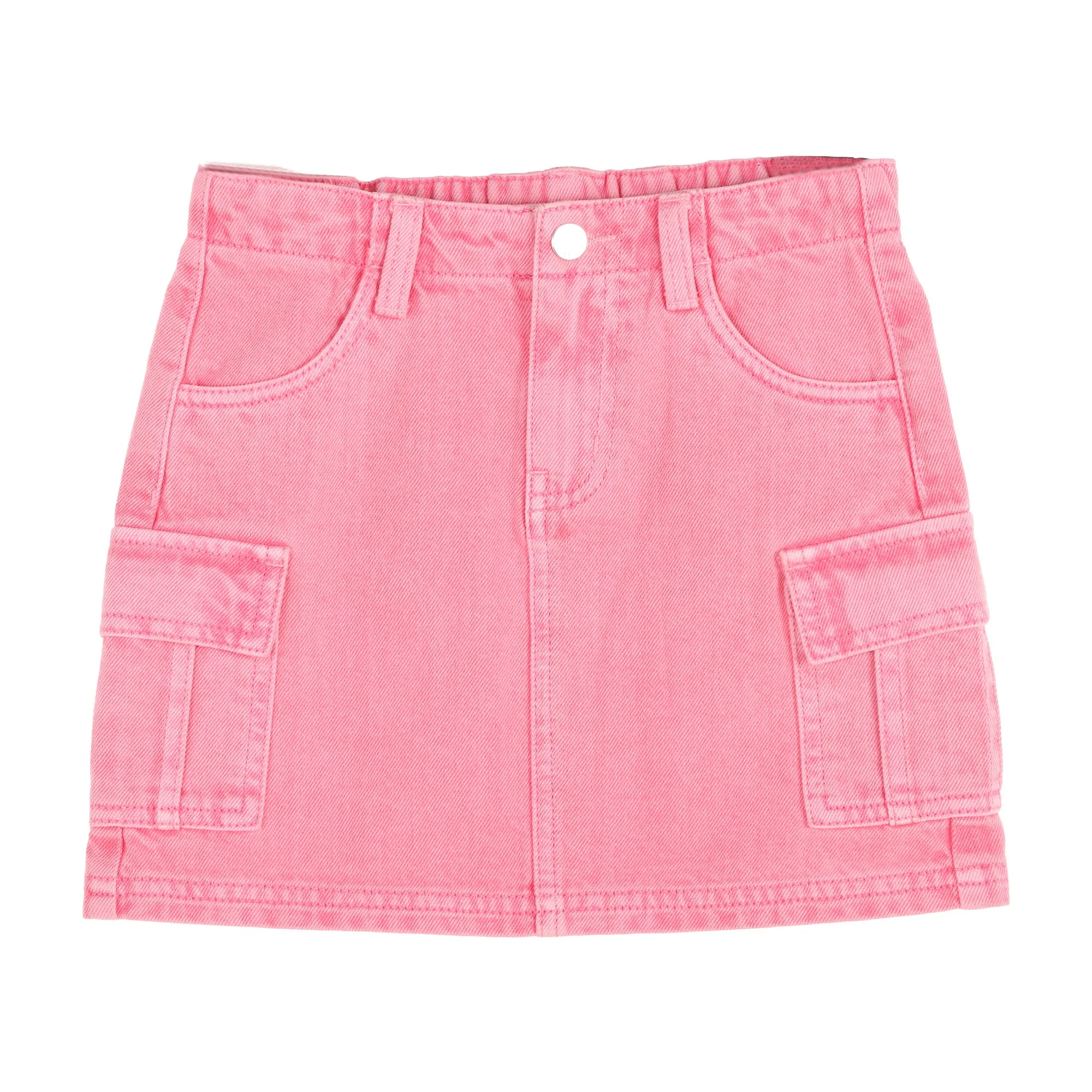 Jupe Denim Cargo - Rose