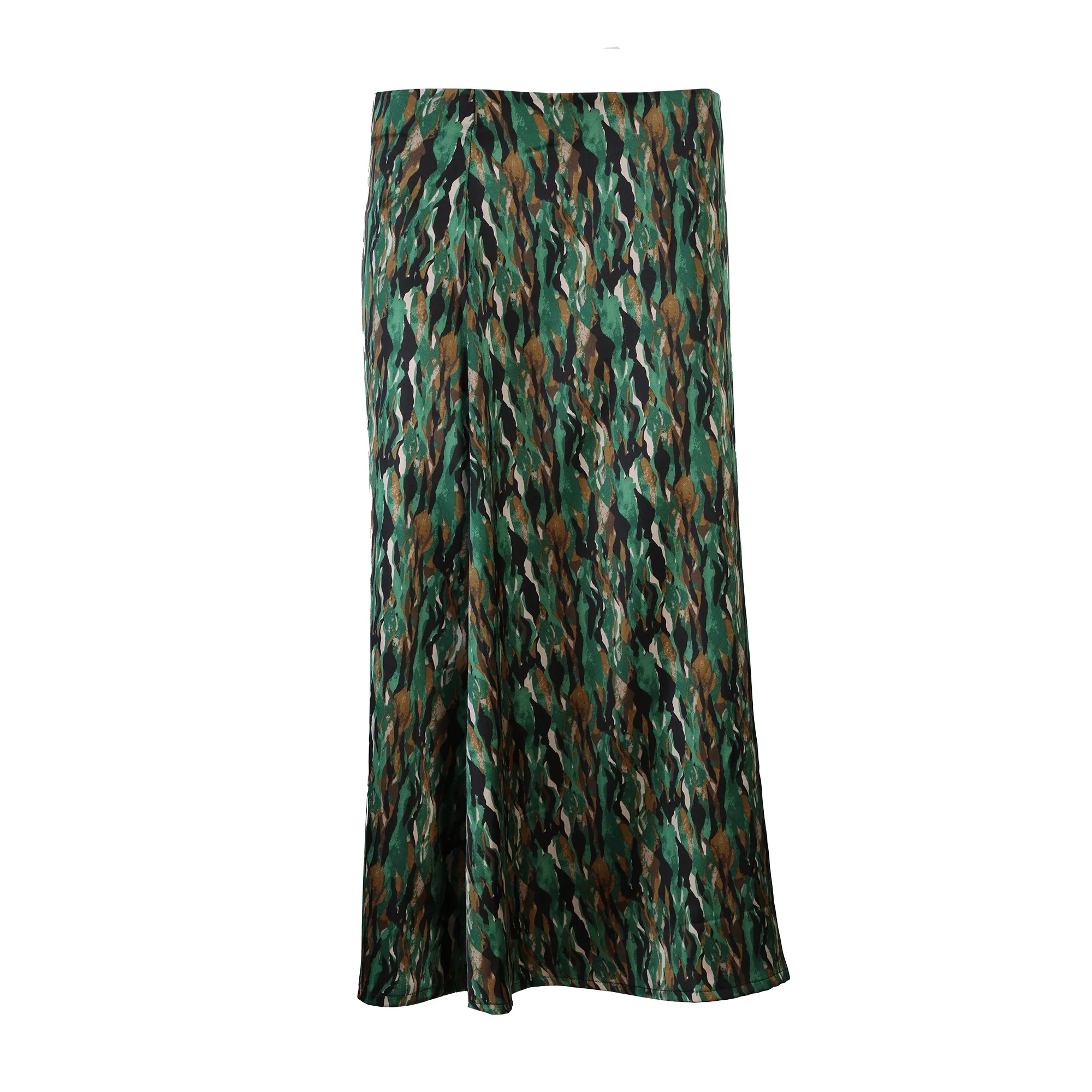 Jupe en satin  - Vert - Image 6