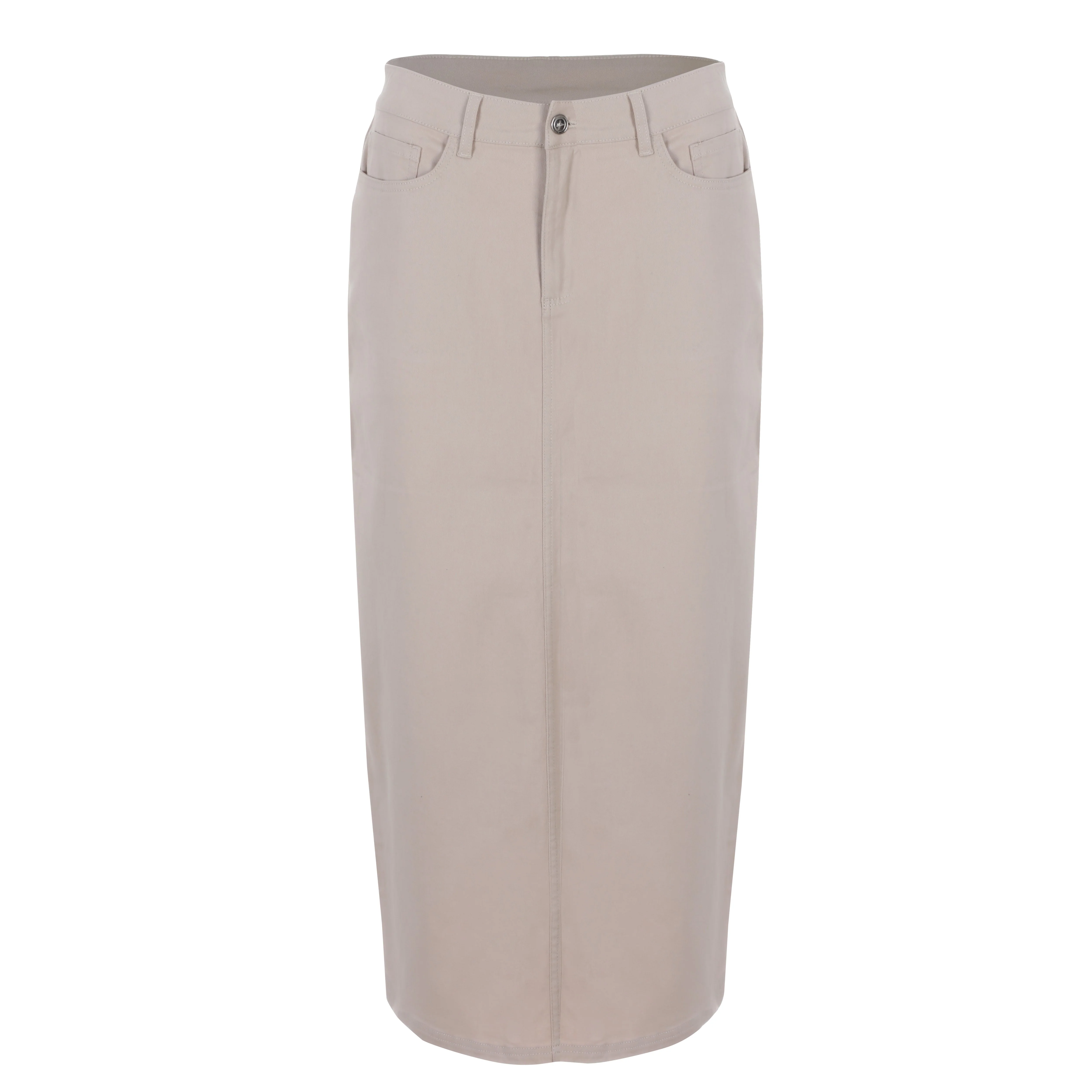 Jupe mi-longue - Beige