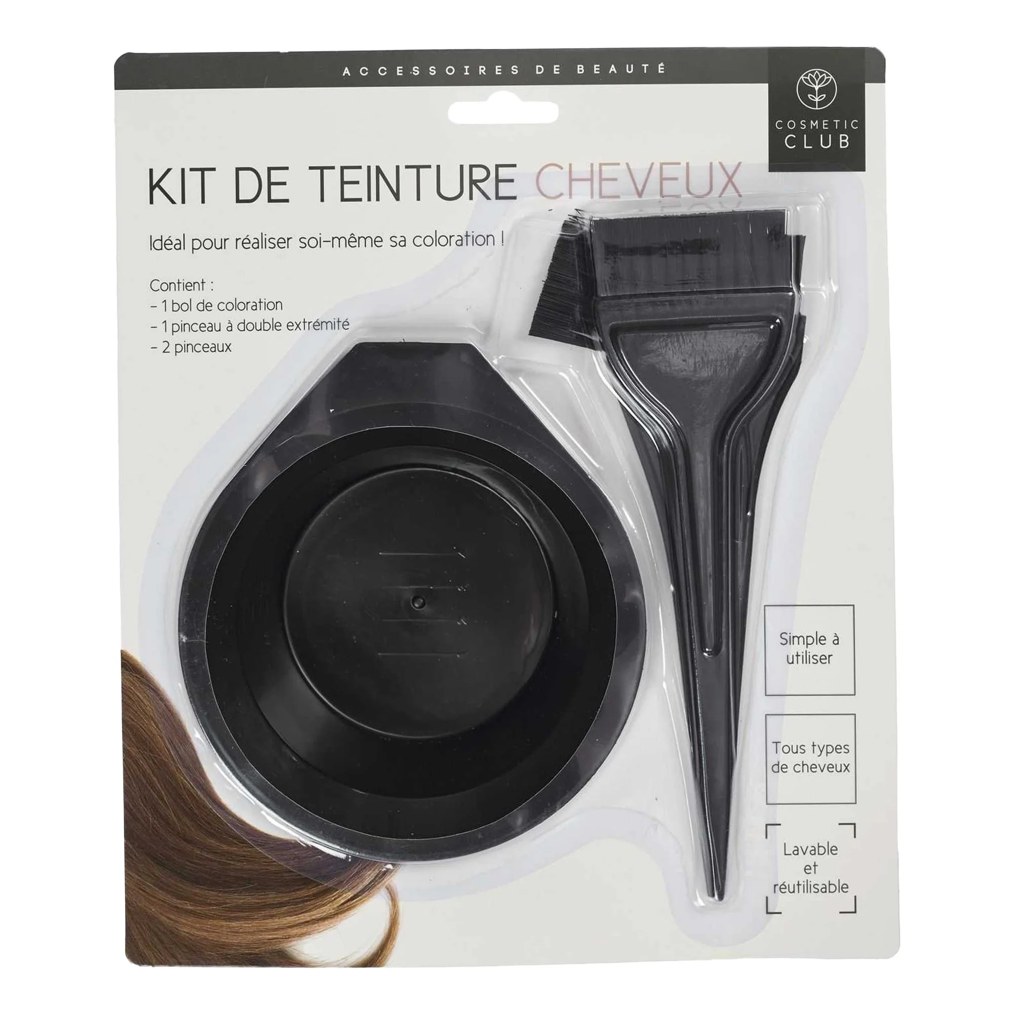 Kit coloration cheveux 4 pièces