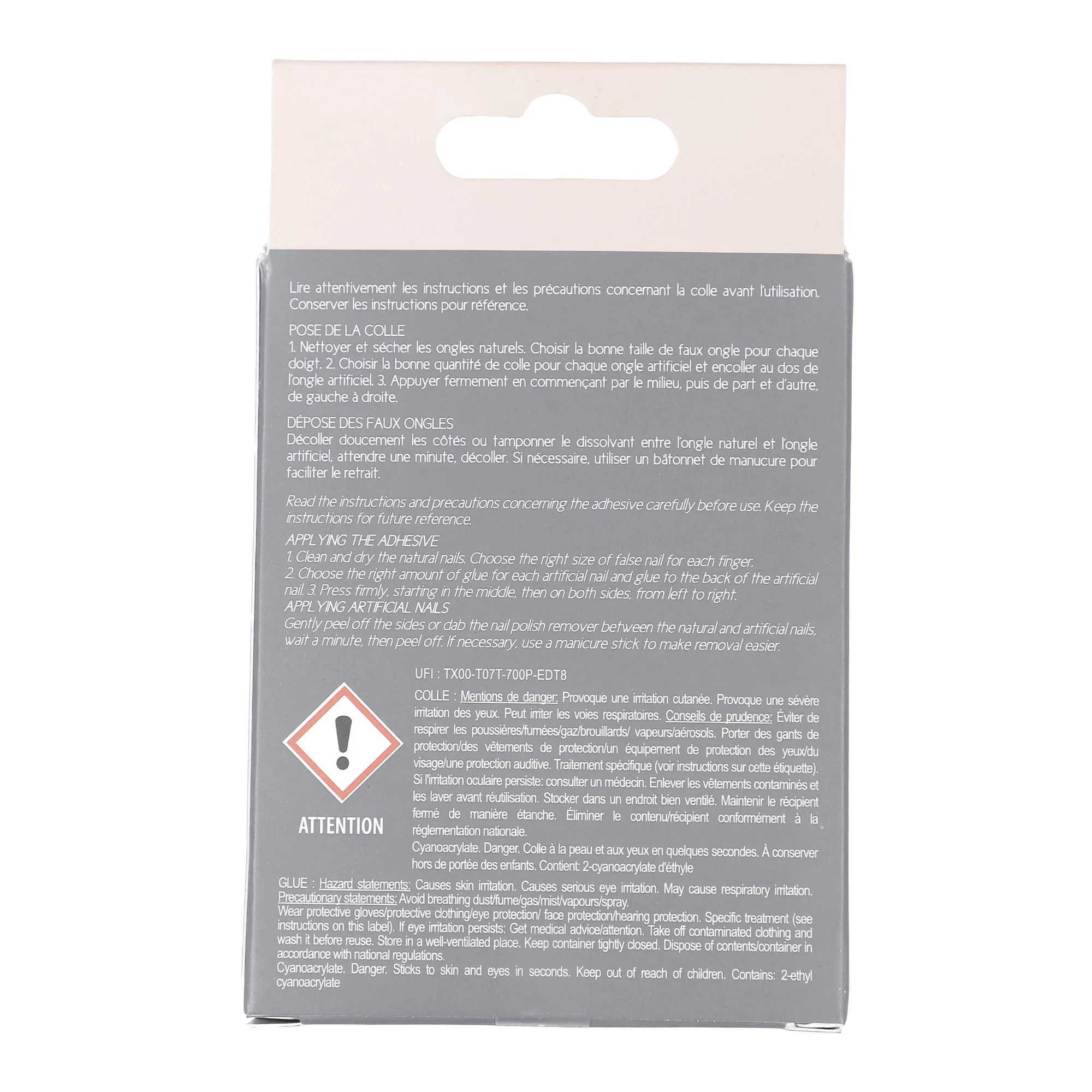 Kit de 24 faux ongles amande foncé - Image 2