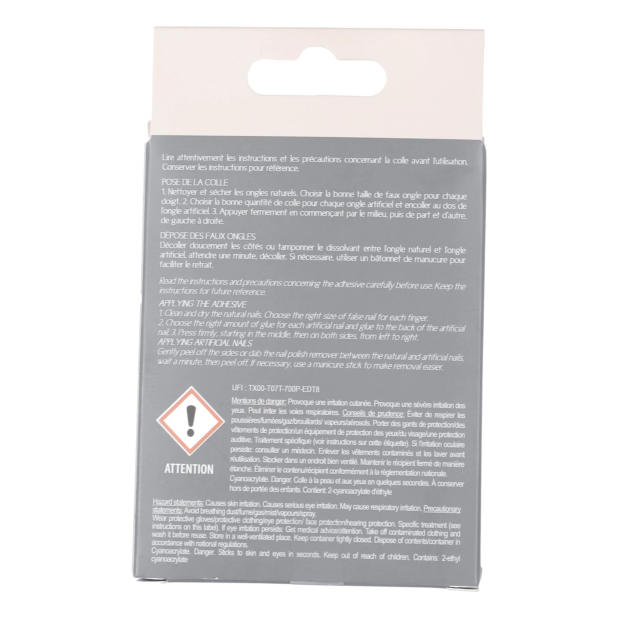 Kit de 24 faux ongles square french - Image 2