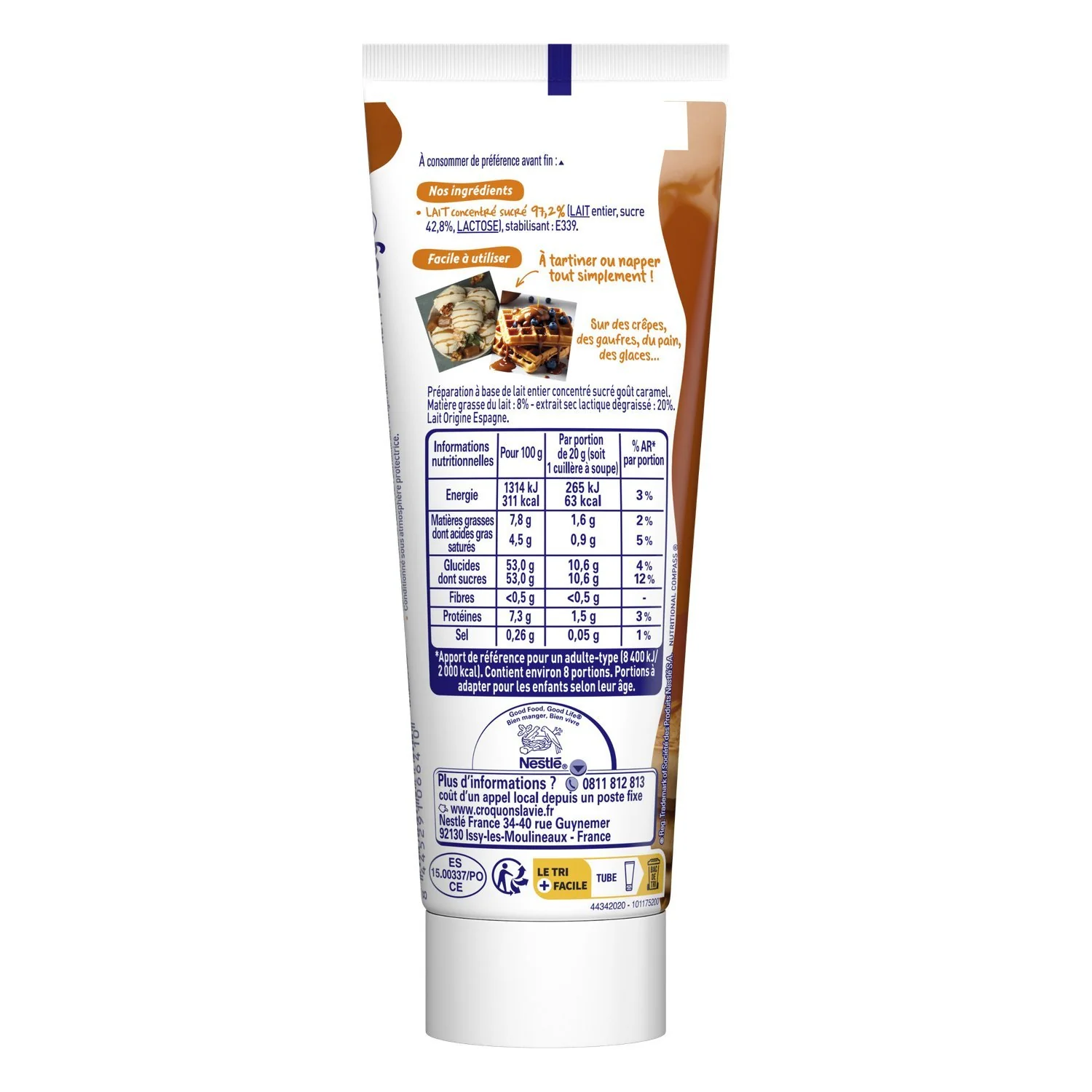 Lait concentré caramel en tube - Image 2