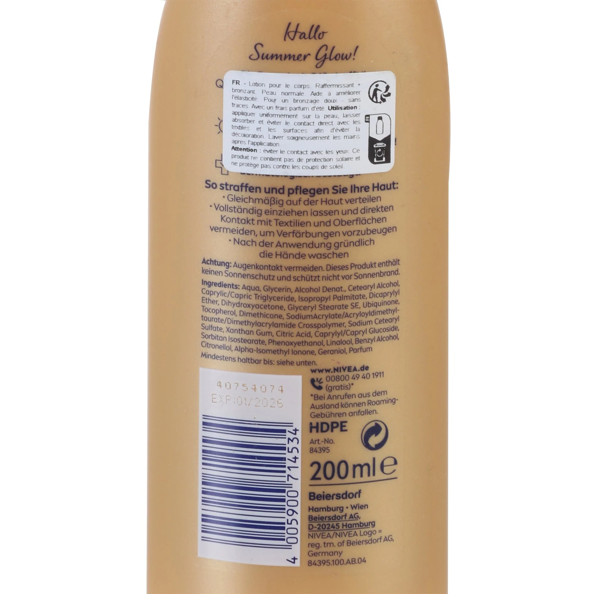 Lait corps Q10 hydratant fermeté bronzage peaux claires - Image 3