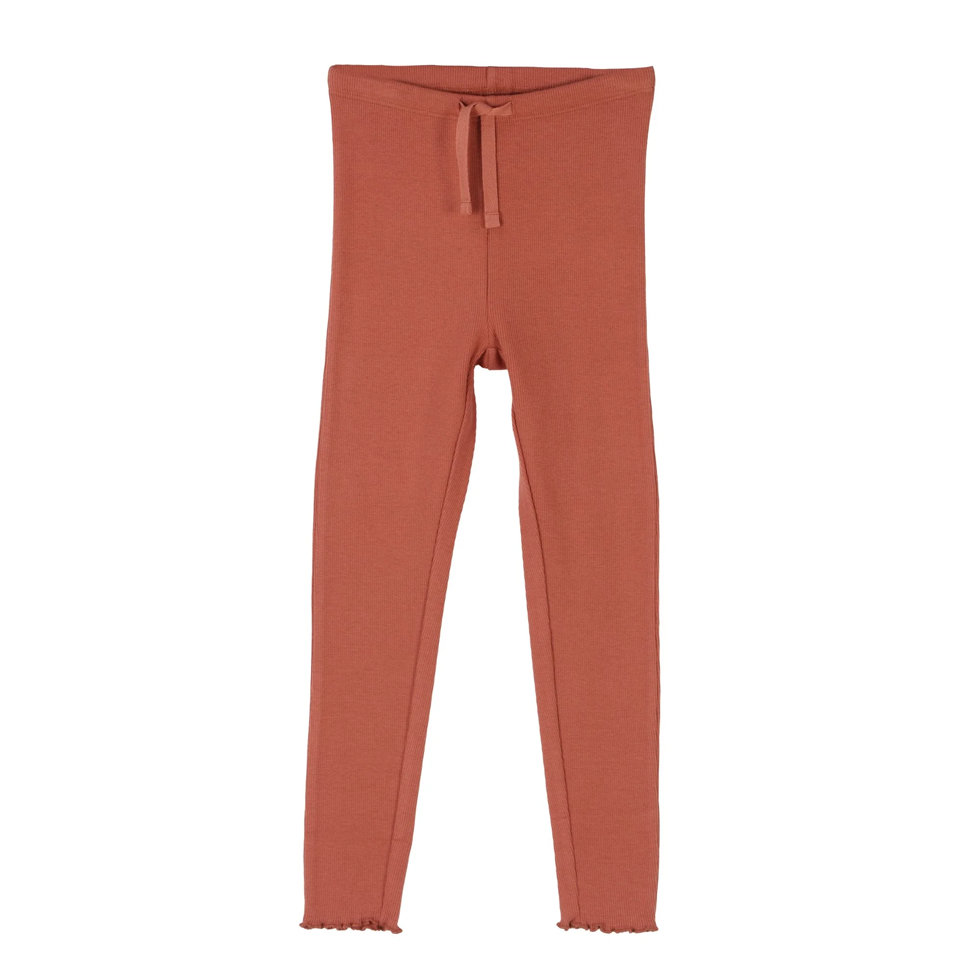 Legging droit côtelé 3/12 ans - Orange