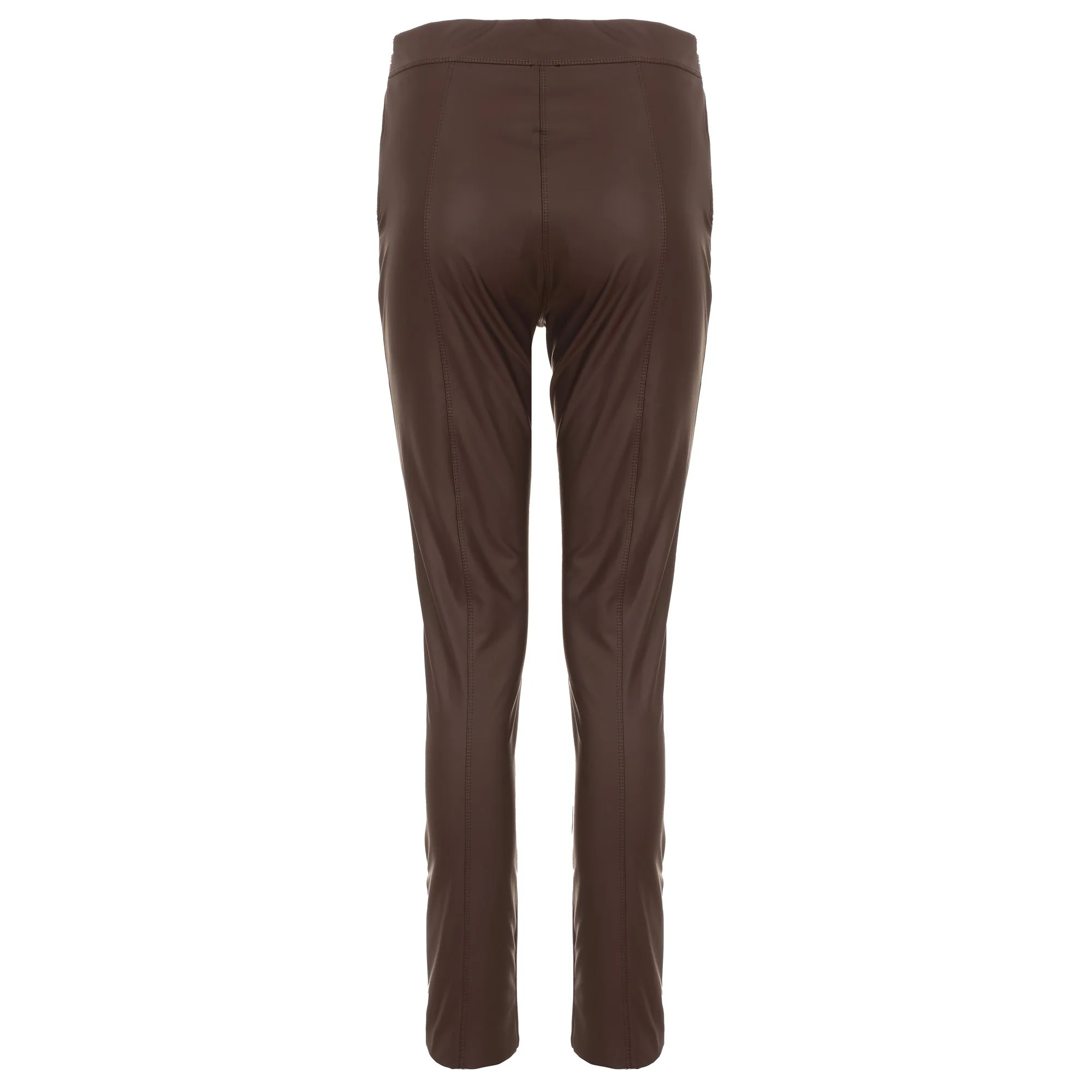 Legging simili cuir - Marron - Image 2