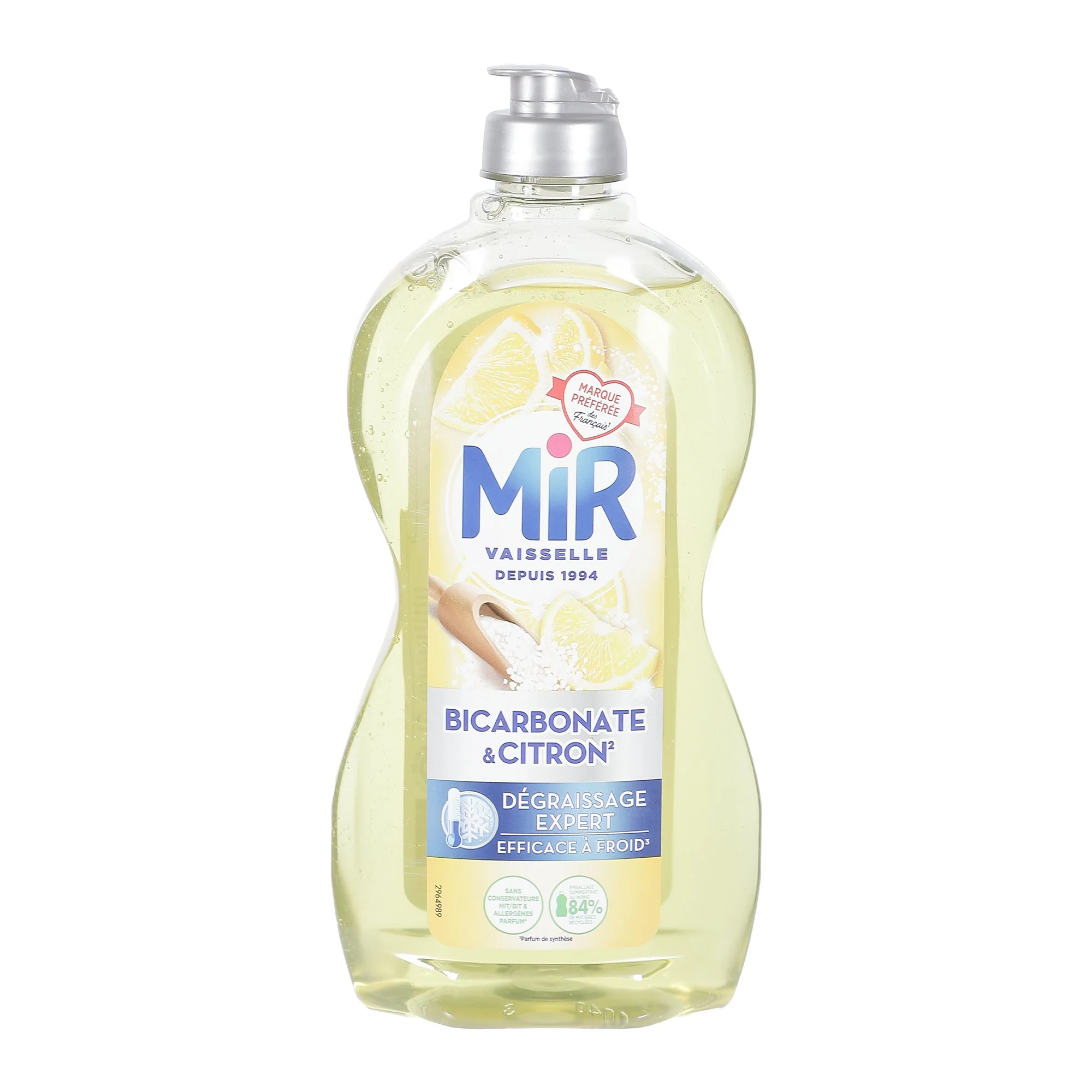 Liquide vaisselle bicarbonate et citron dégraissage expert