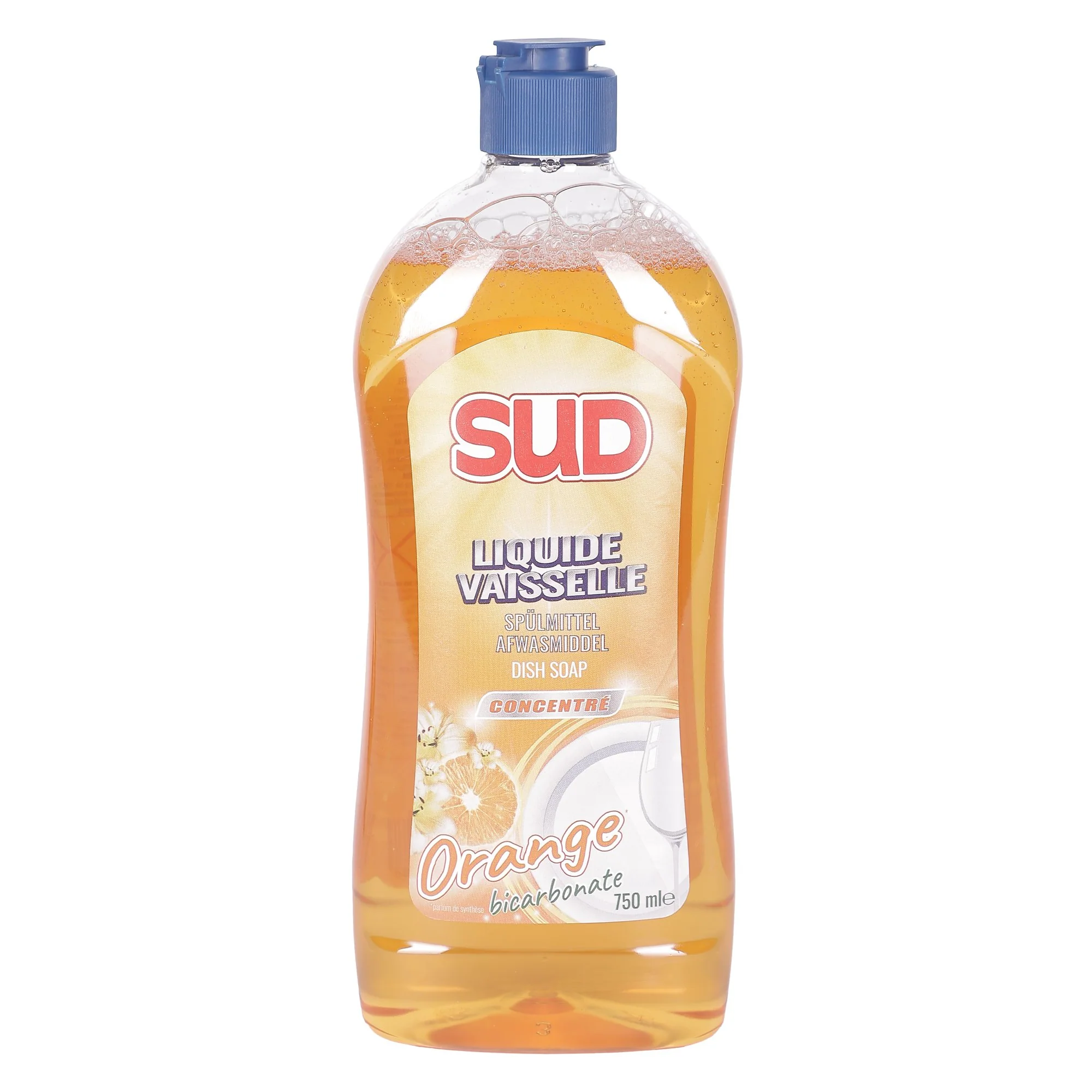 Liquide vaisselle concentré sud orange et bicarbonate