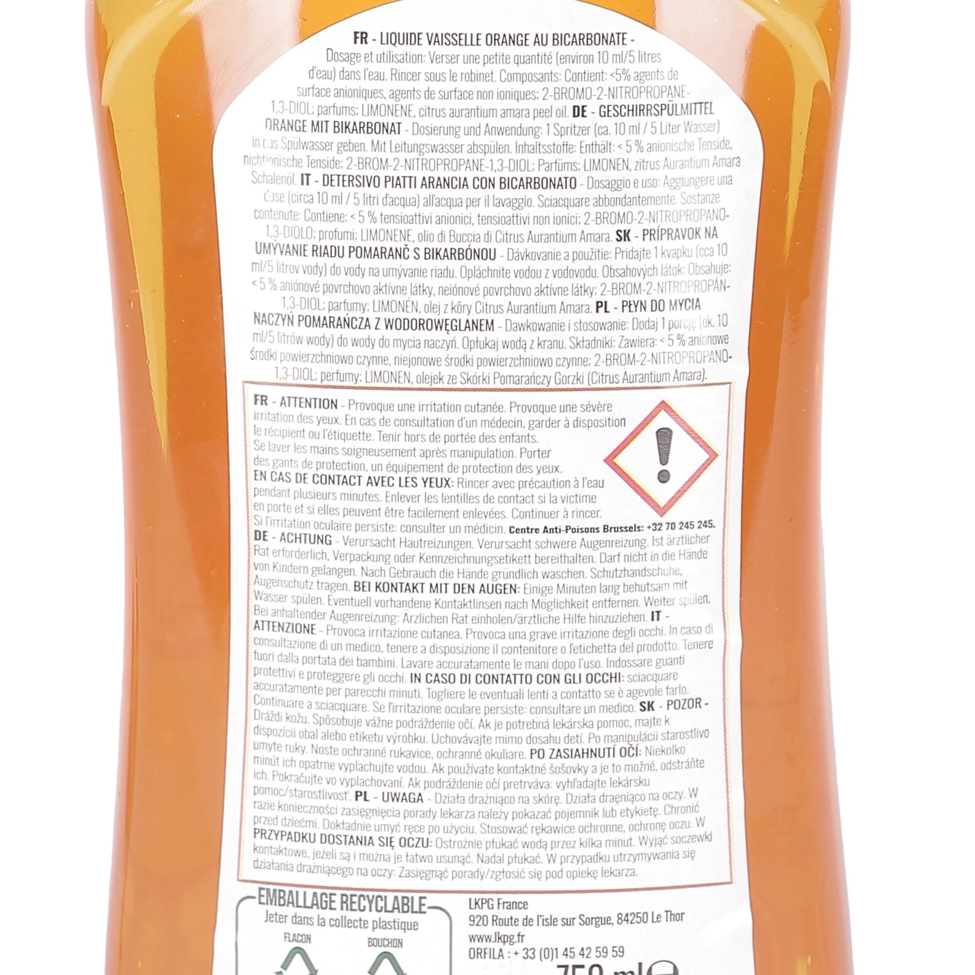Liquide vaisselle concentré sud orange et bicarbonate - Image 3