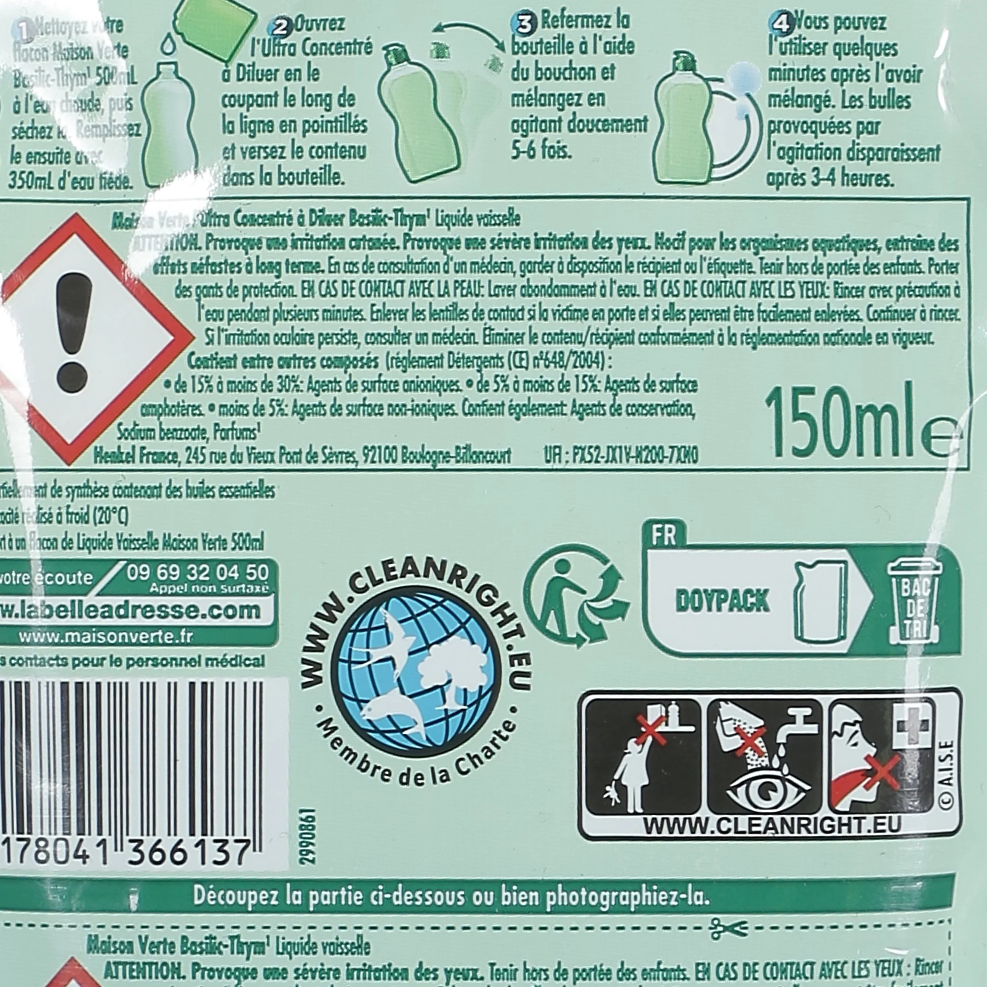 Liquide vaisselle l'ultra concentré à diluer Thym et Basilic - Image 3
