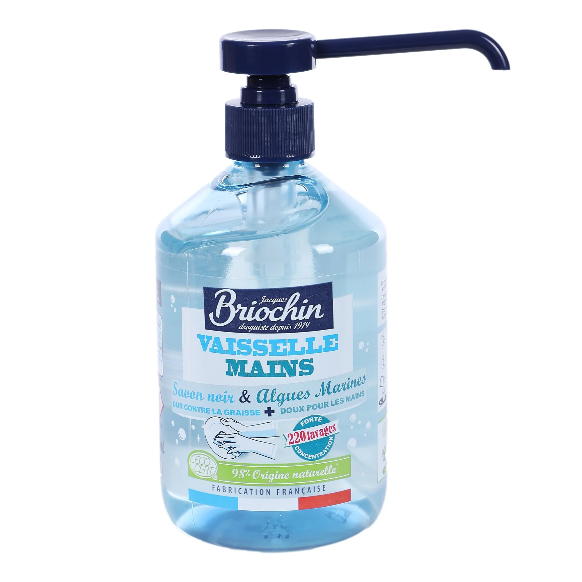 Liquide vaisselle mains au savon noir et algues marines