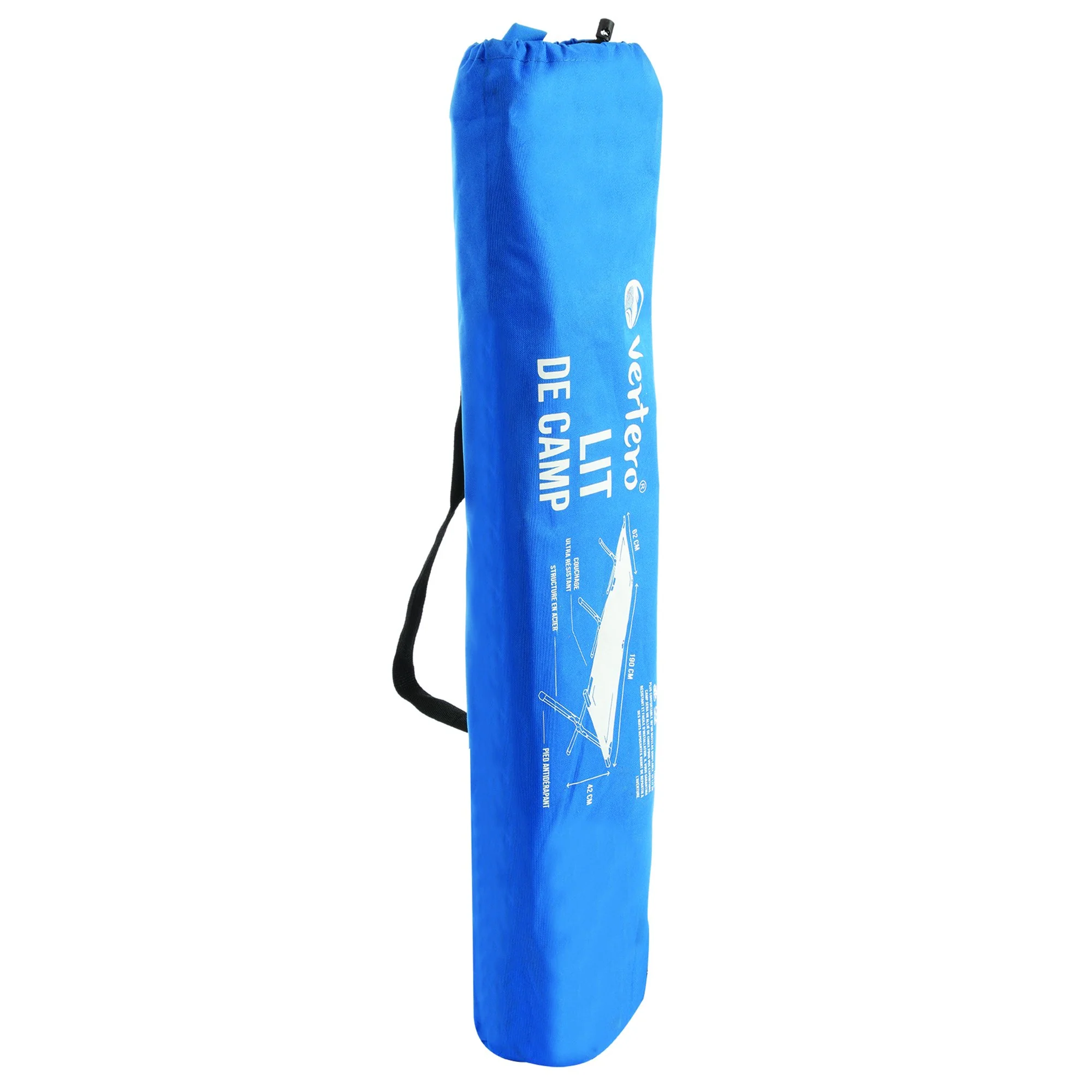 Lit de camping pliable - Bleu - Image 3