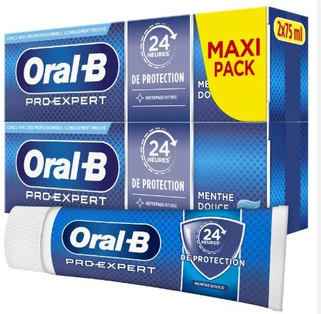 Lot de 2 dentifrice pro expert - menthe douce