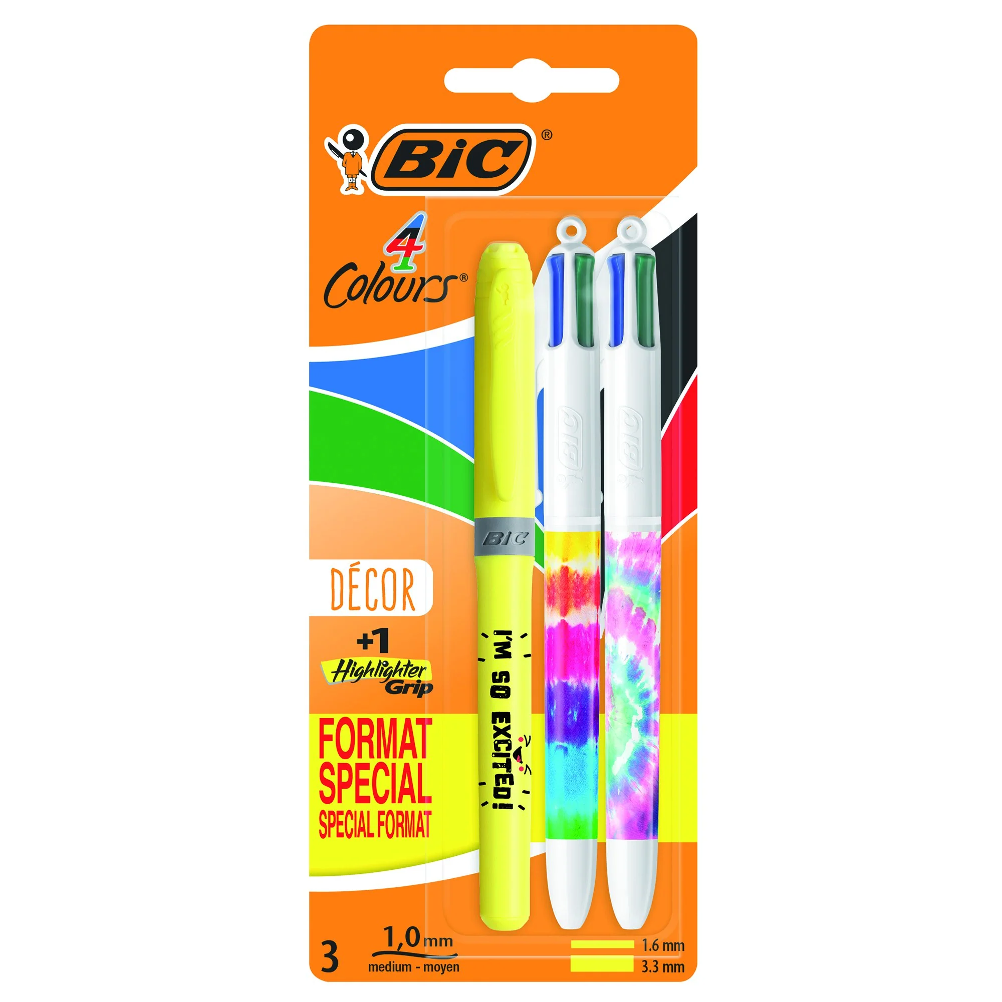 Lot de 2 stylos 4 couleurs + 1 surligneur - Image 2