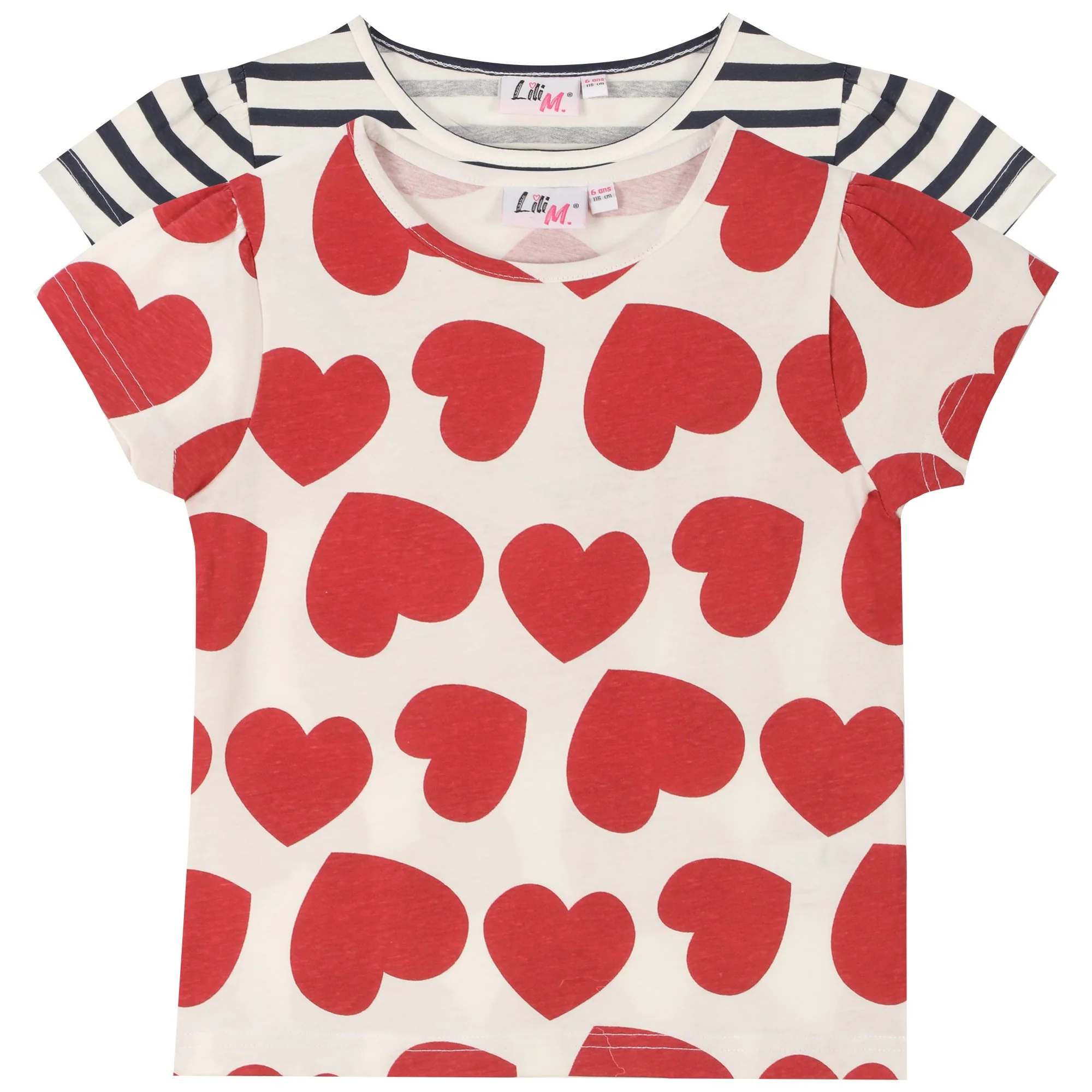 Lot de 2 tee-shirts manches courtes avec animation 3/12 ans - Blanc