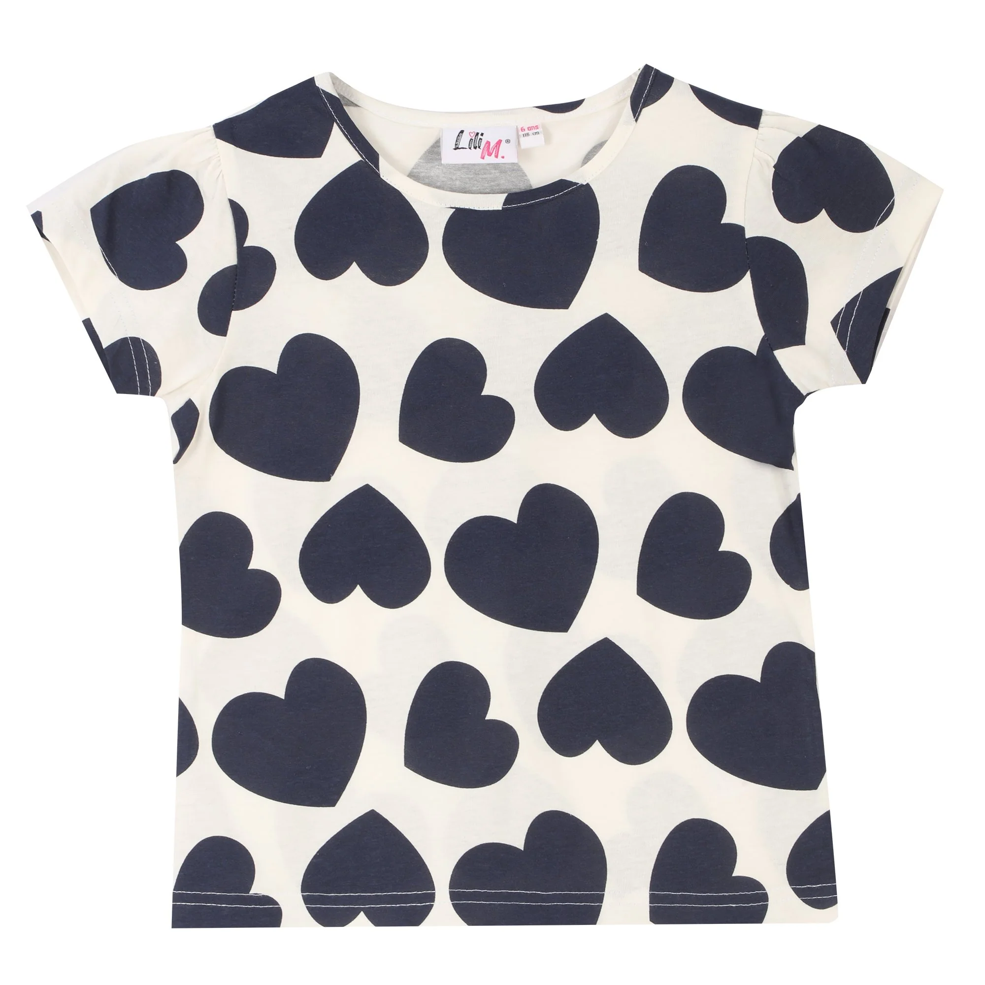 Lot de 2 tee-shirts manches courtes avec animation 3/12 ans - Bleu foncé