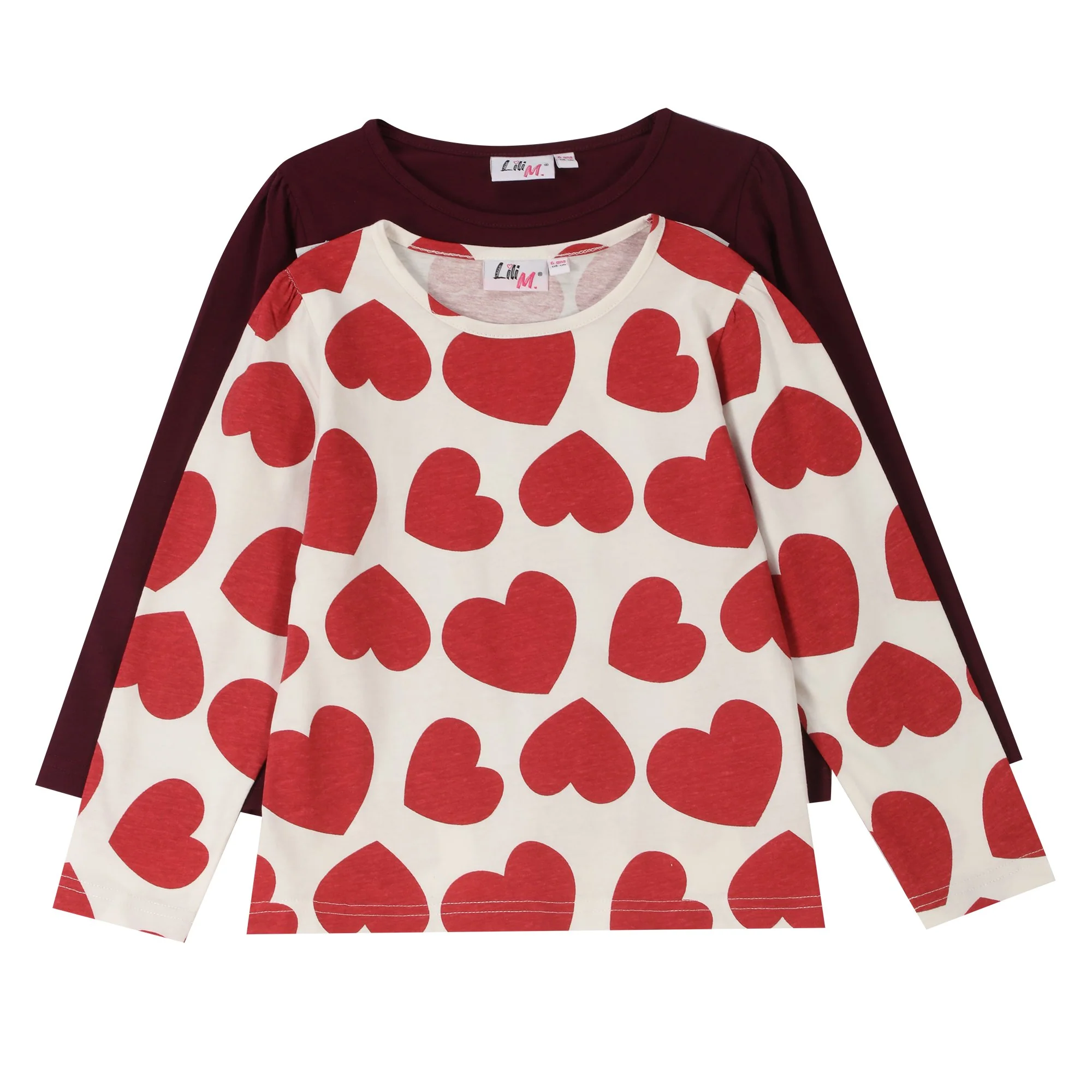 Lot de 2 tee-shirts manches longues avec animation 3/12 ans - Violet