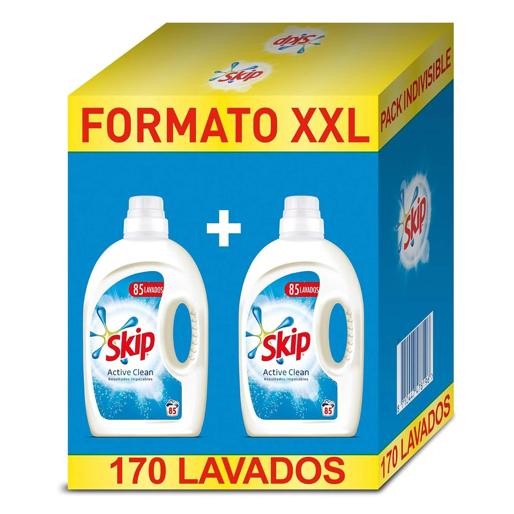 Lot de 2x85 doses de lessive liquide active clean