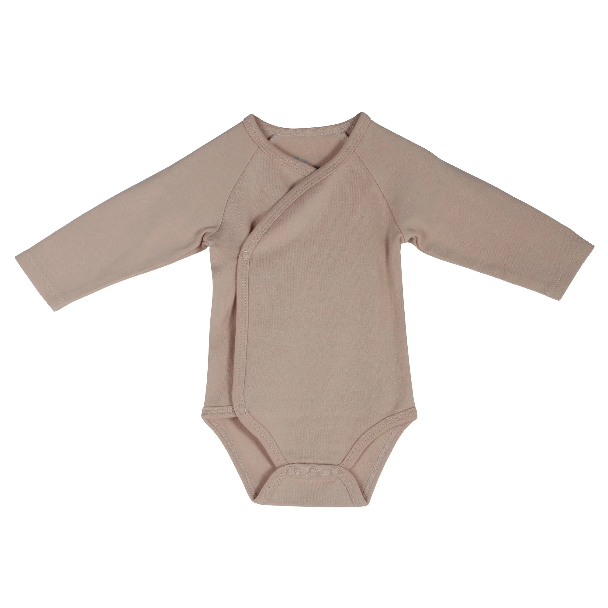 Lot de 3 bodies croisés 0/9 mois - Beige - Image 2