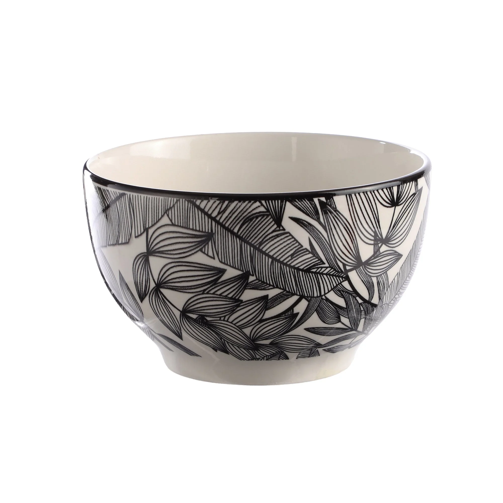 Lot de 4 Bols motif géométrique 14cm - Blanc