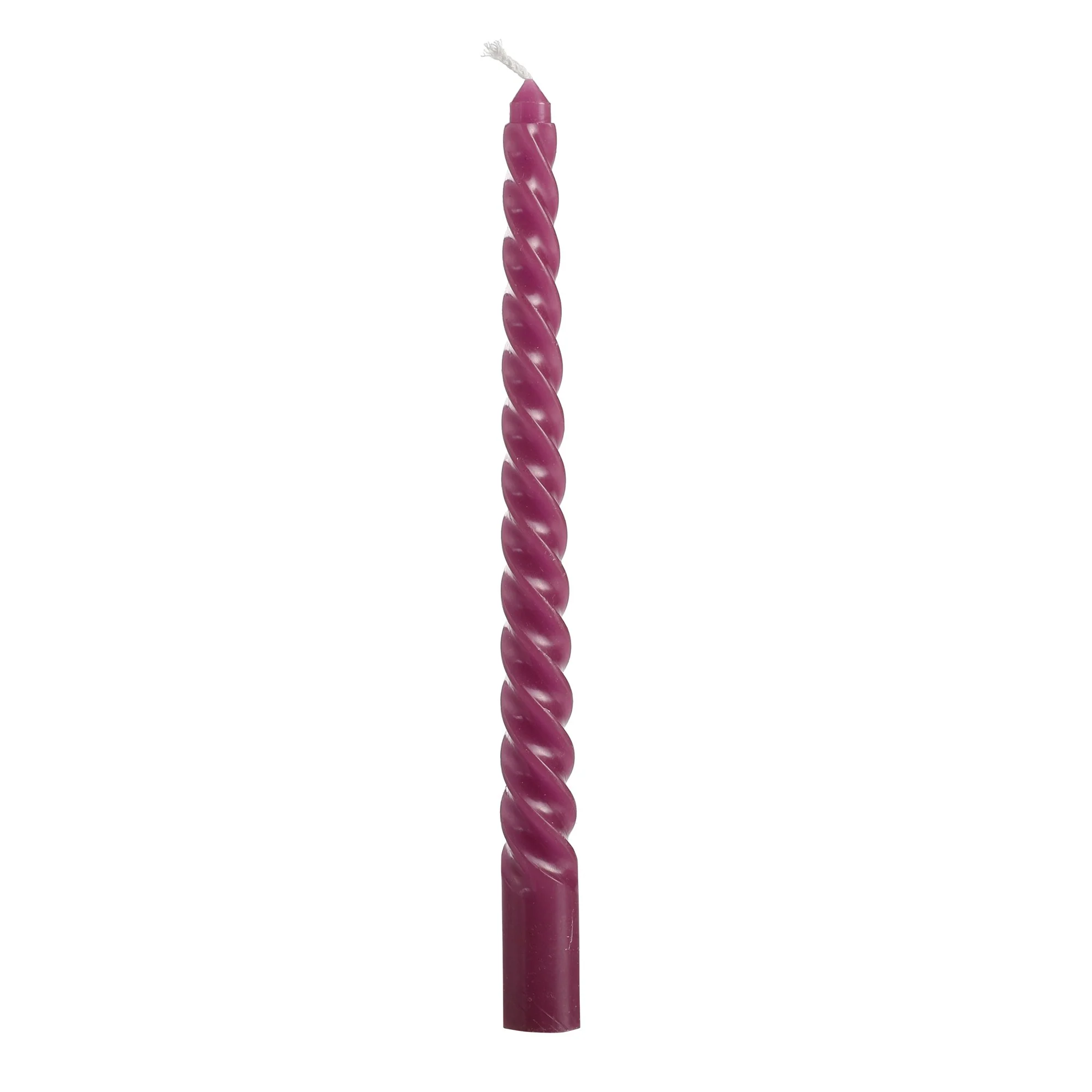 Lot de 4 bougies torsadées  - Rose