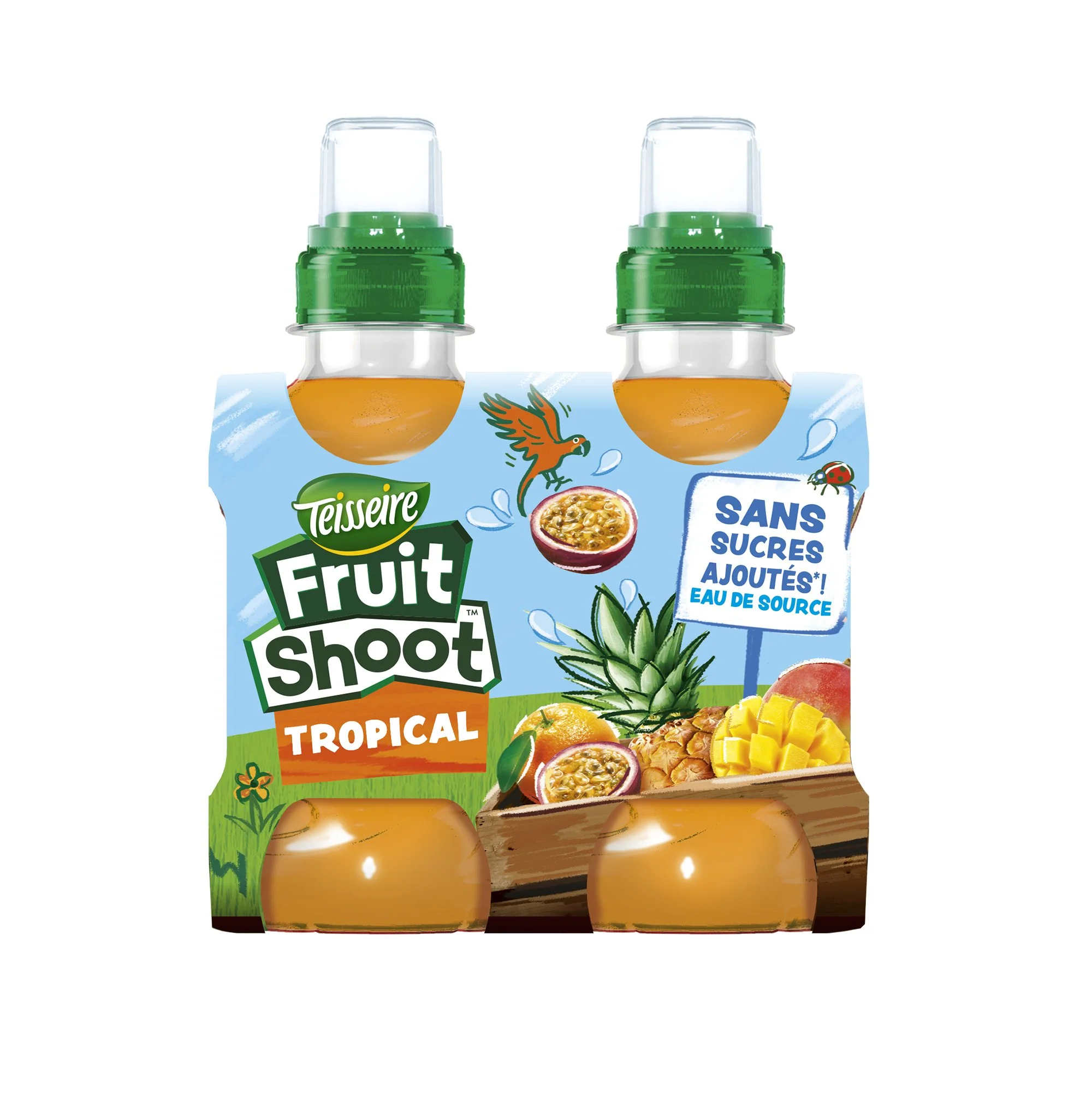 Lot de 4 bouteilles Fruitshoot tropical
