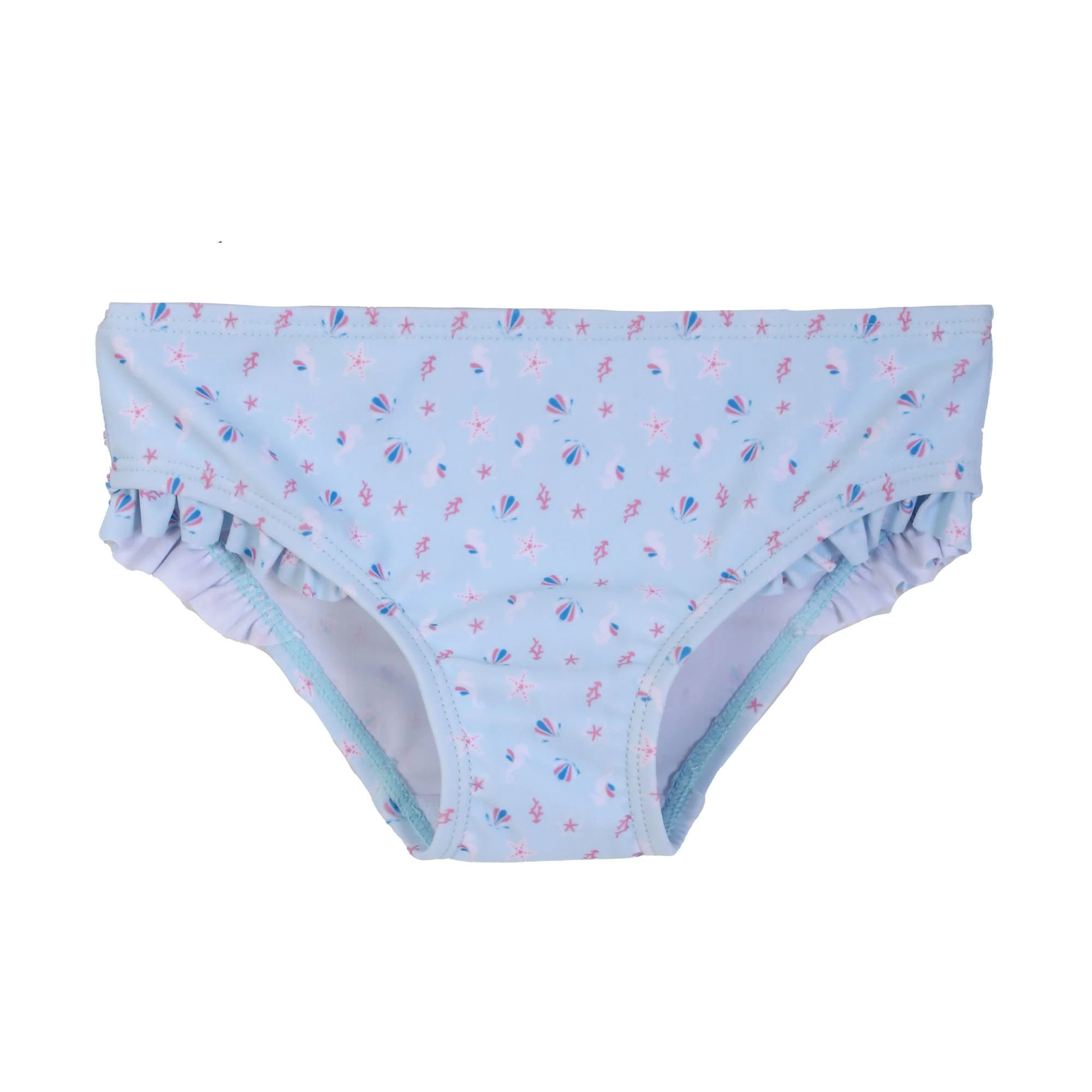 Maillot de bain 2 pièces à volants - Bleu - Image 3