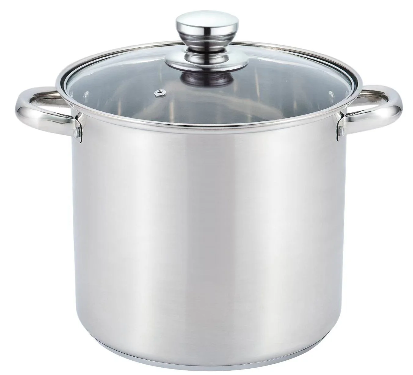 Marmite en inox avec couvercle en verre