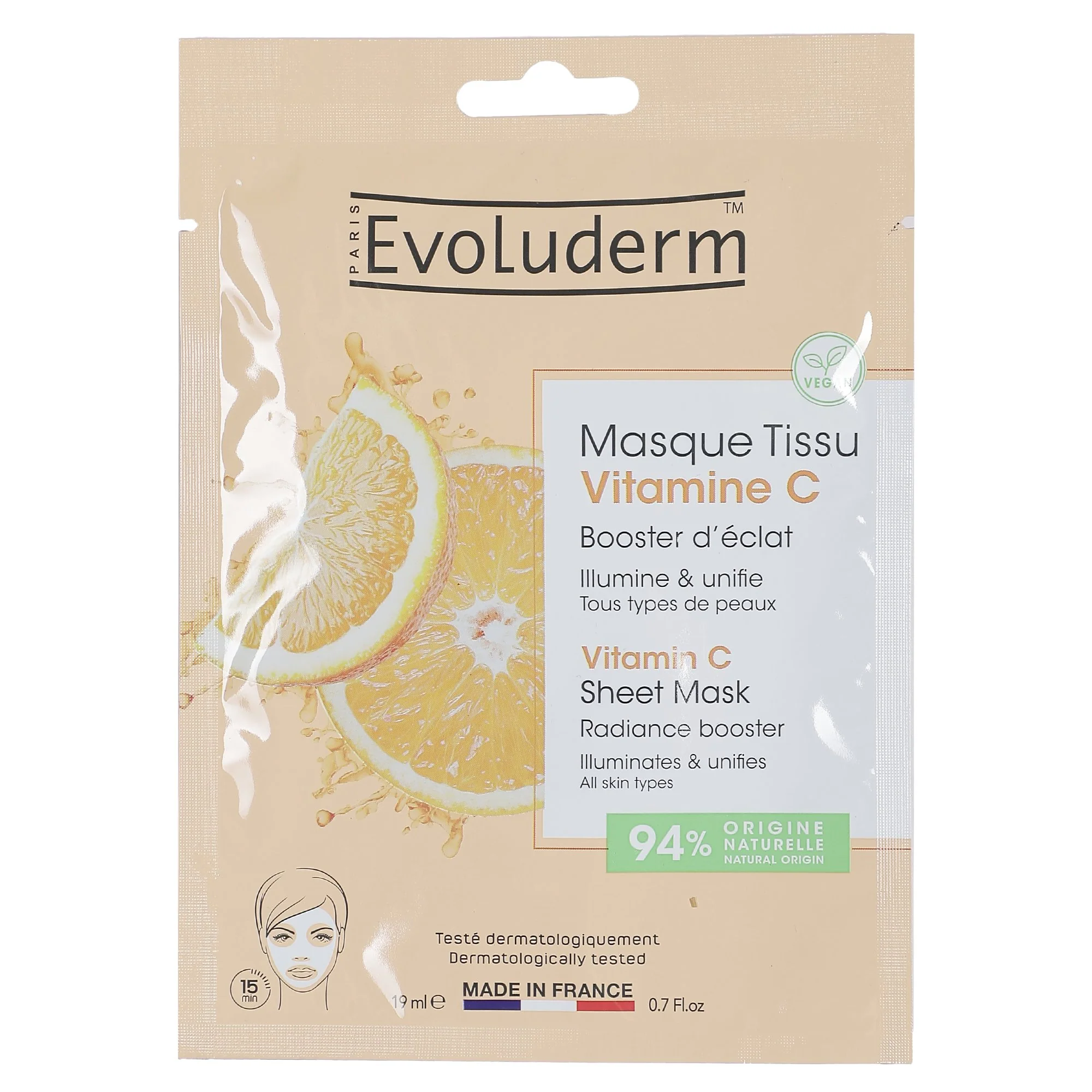 Masque en tissu vitamine C
