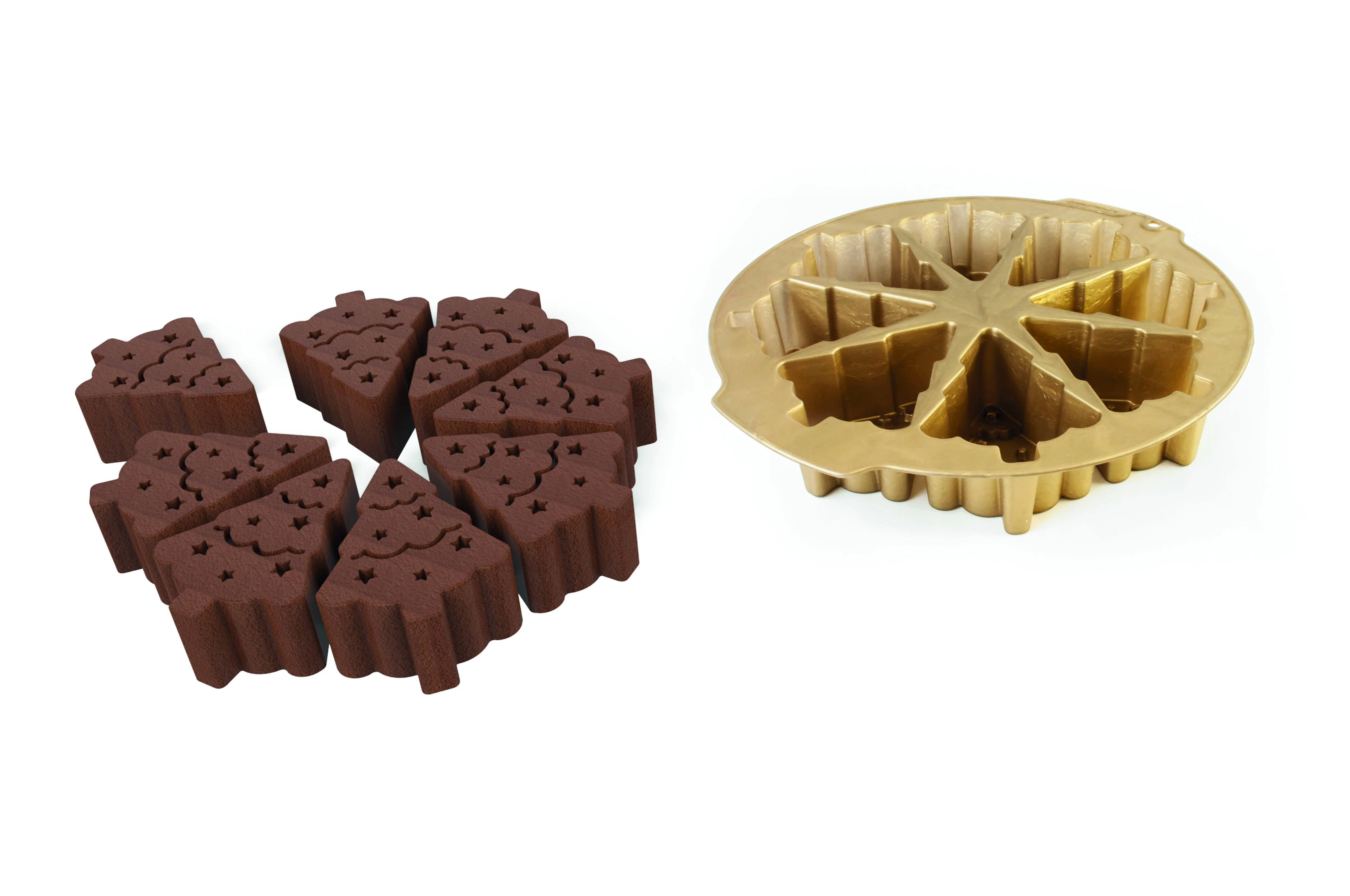 Moule à gâteaux en silicone 8 sapins  - Marron - Image 2