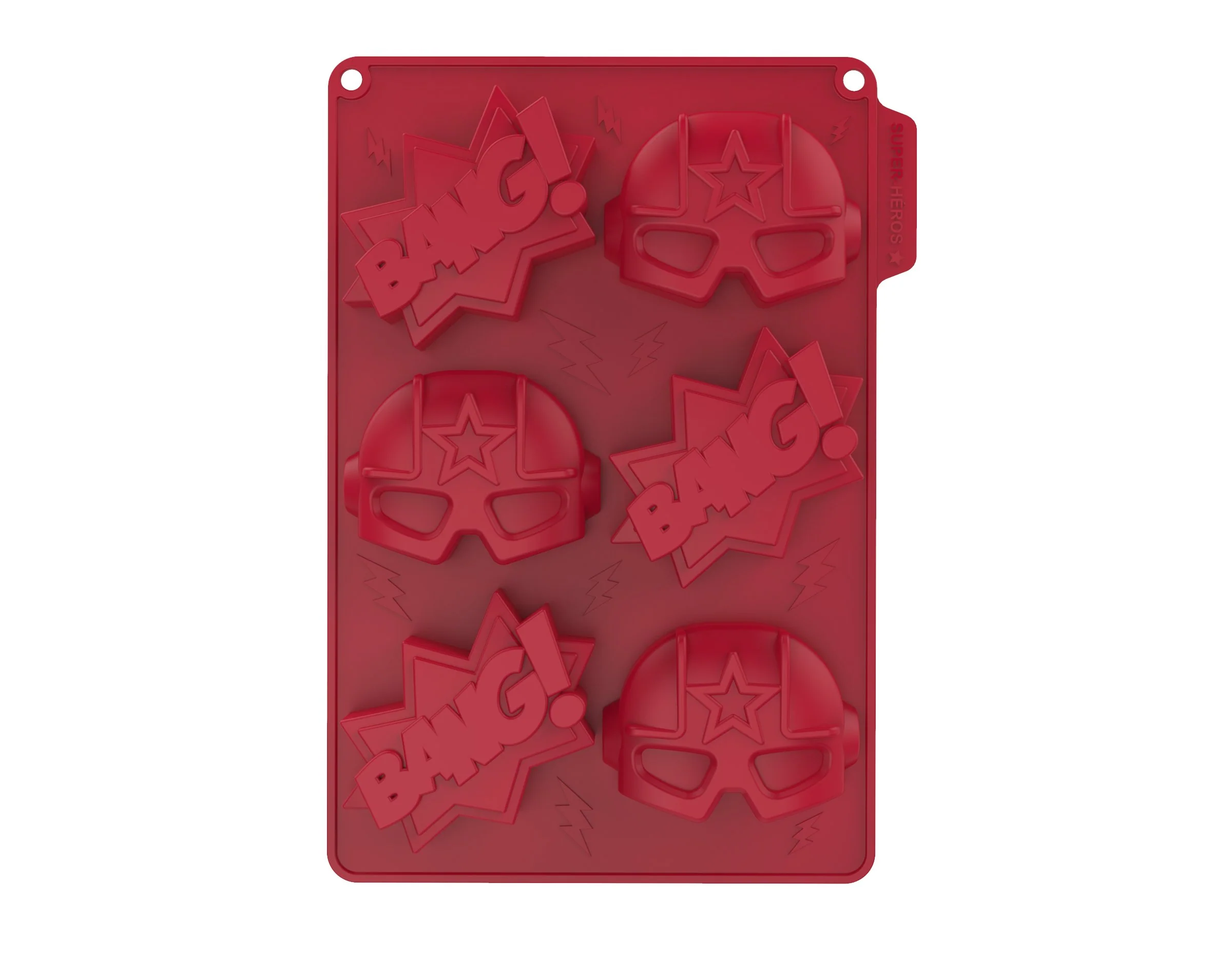Moule à gâteaux silicone mini super héro rouge