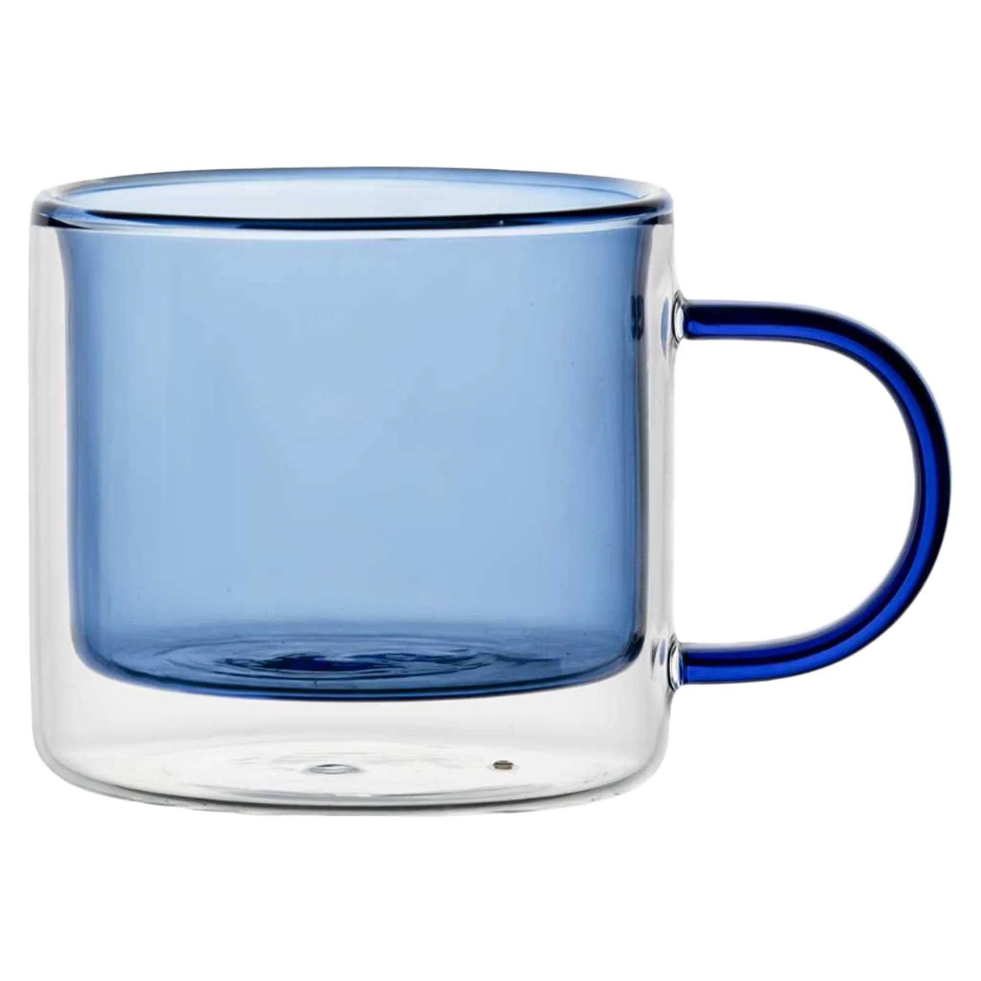 Mug double paroi en verre coloré avec anse 250 ml  - Vert - Image 4