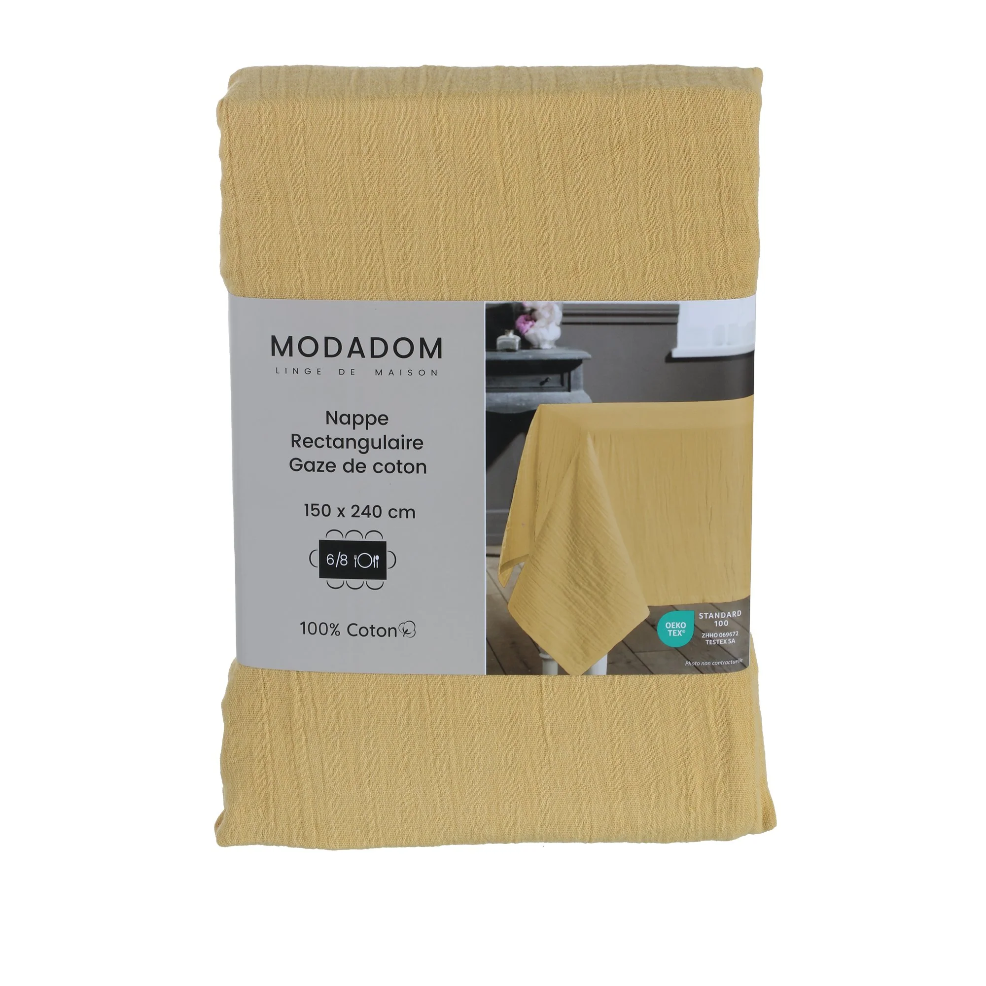 Nappe en gaze de coton 150x240cm - Vert - Image 3