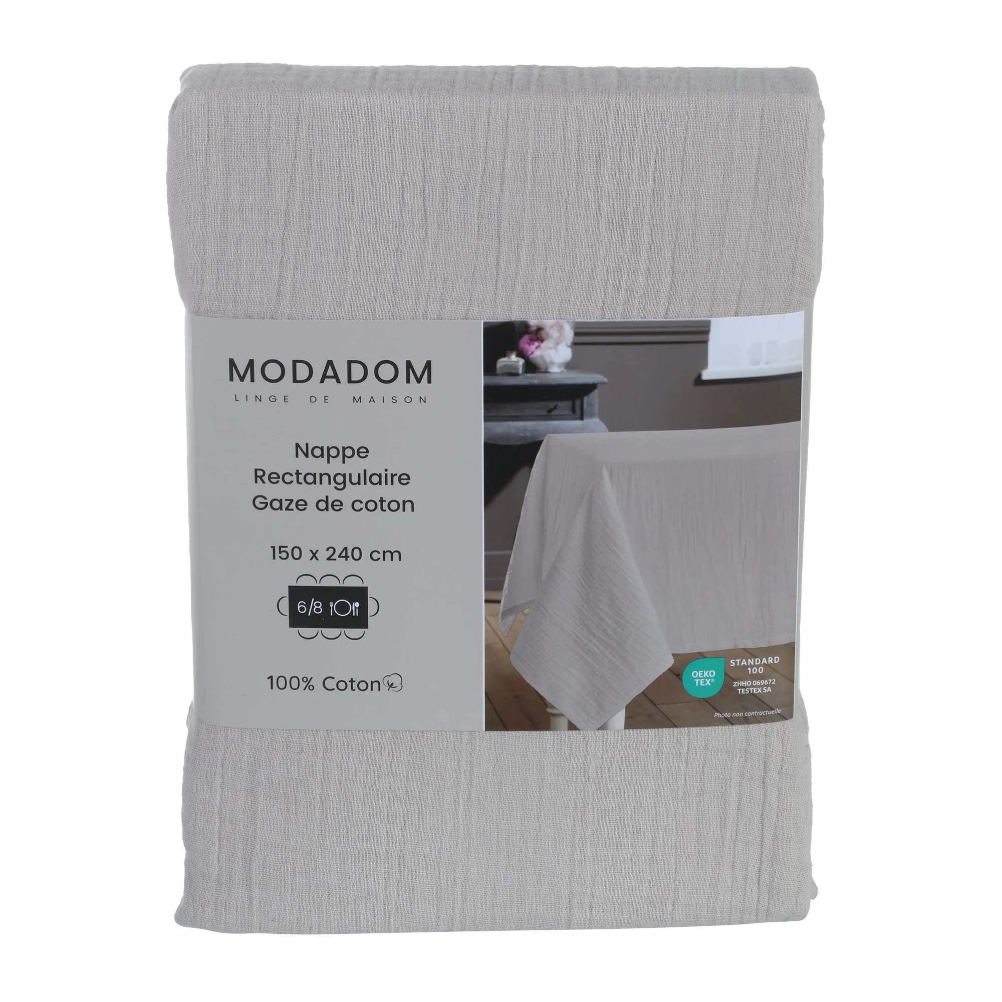 Nappe en gaze de coton 150x240cm - Vert - Image 5