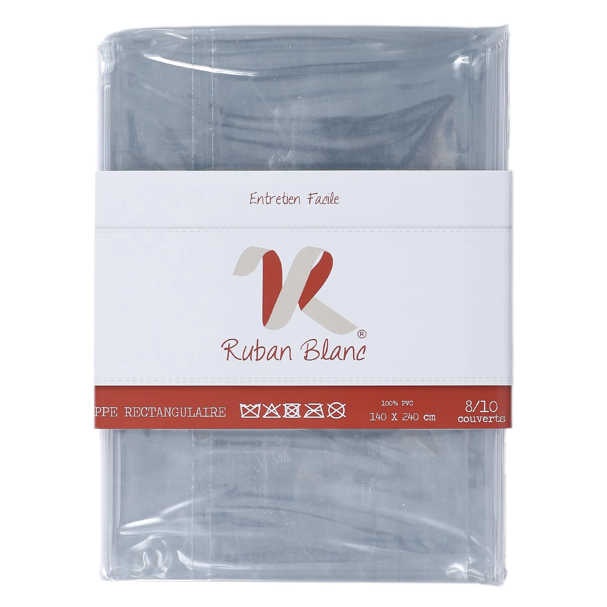 Nappe transparente 140x240cm - Rouge