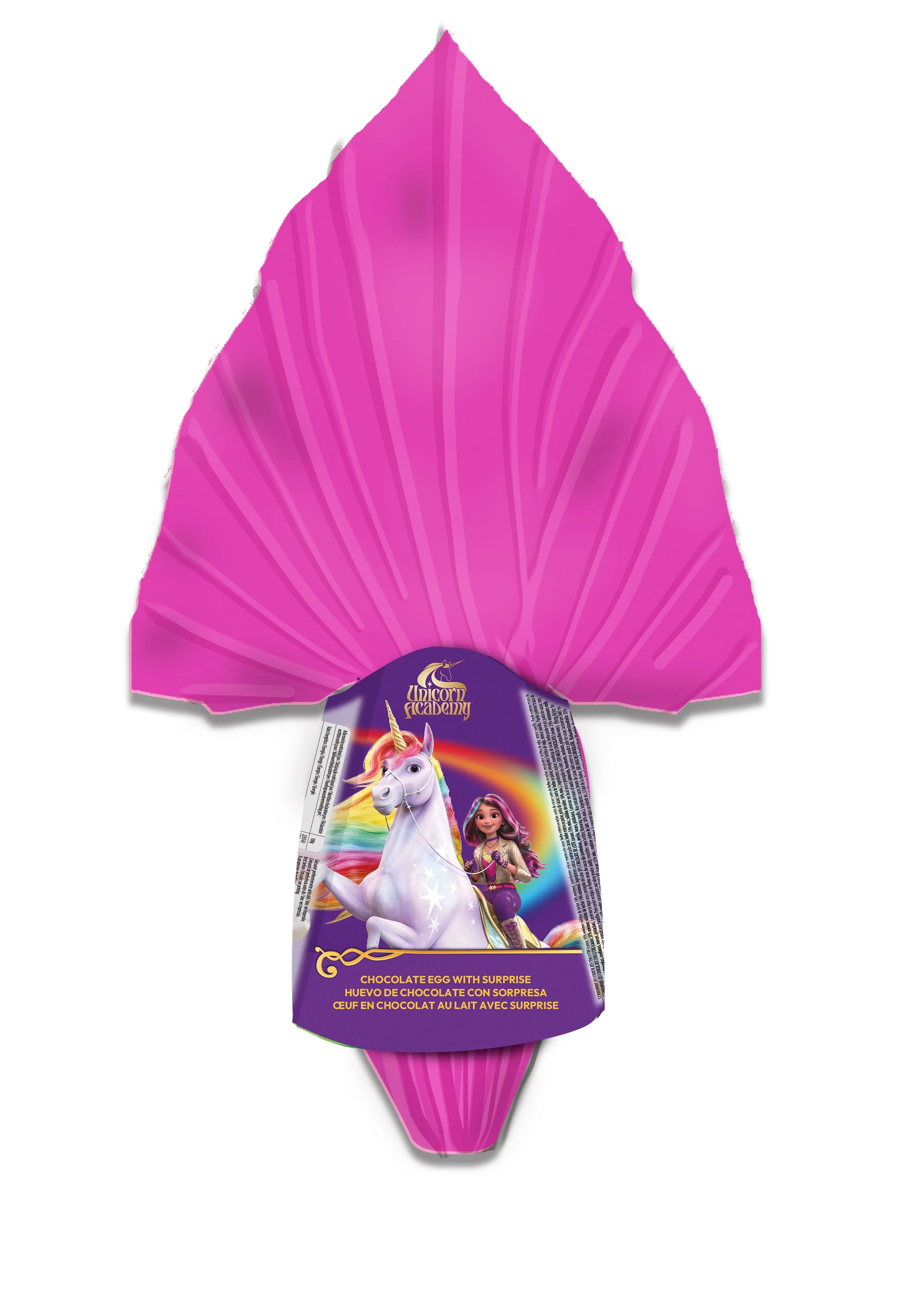 Oeuf au chocolat flamme licorne