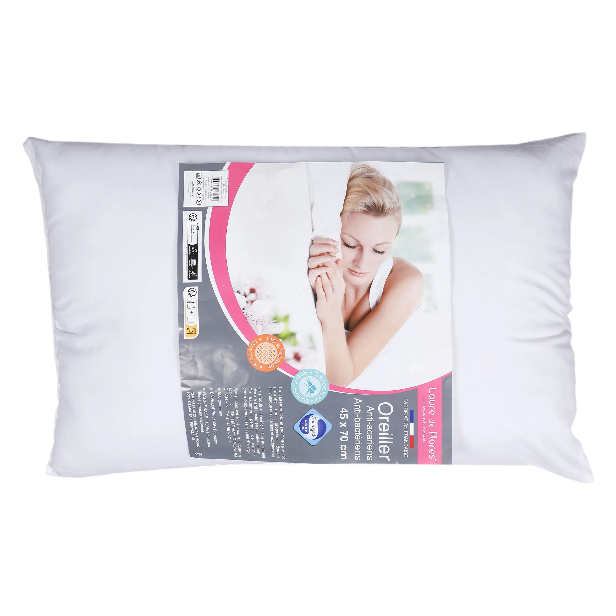 Oreiller traite sanitized 45x70cm