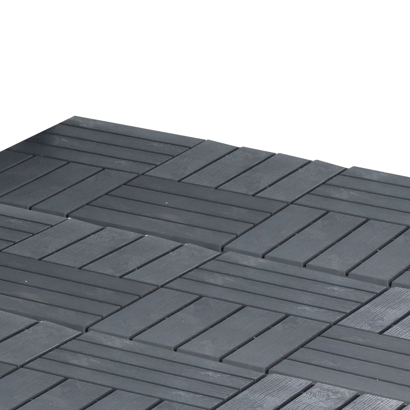 Pack de 4 carreaux en plastique effet bois