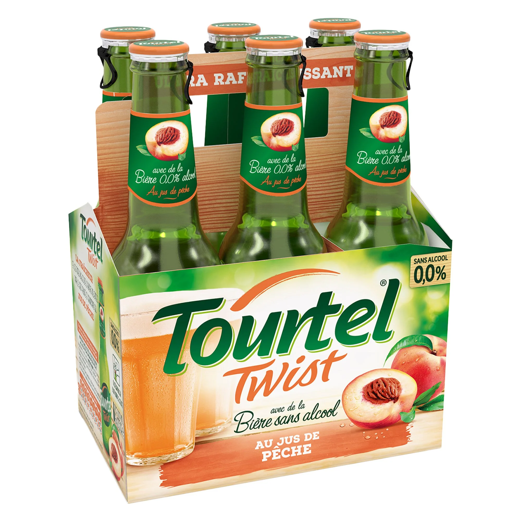 Pack de 6 tourtel twist au jus de pêche