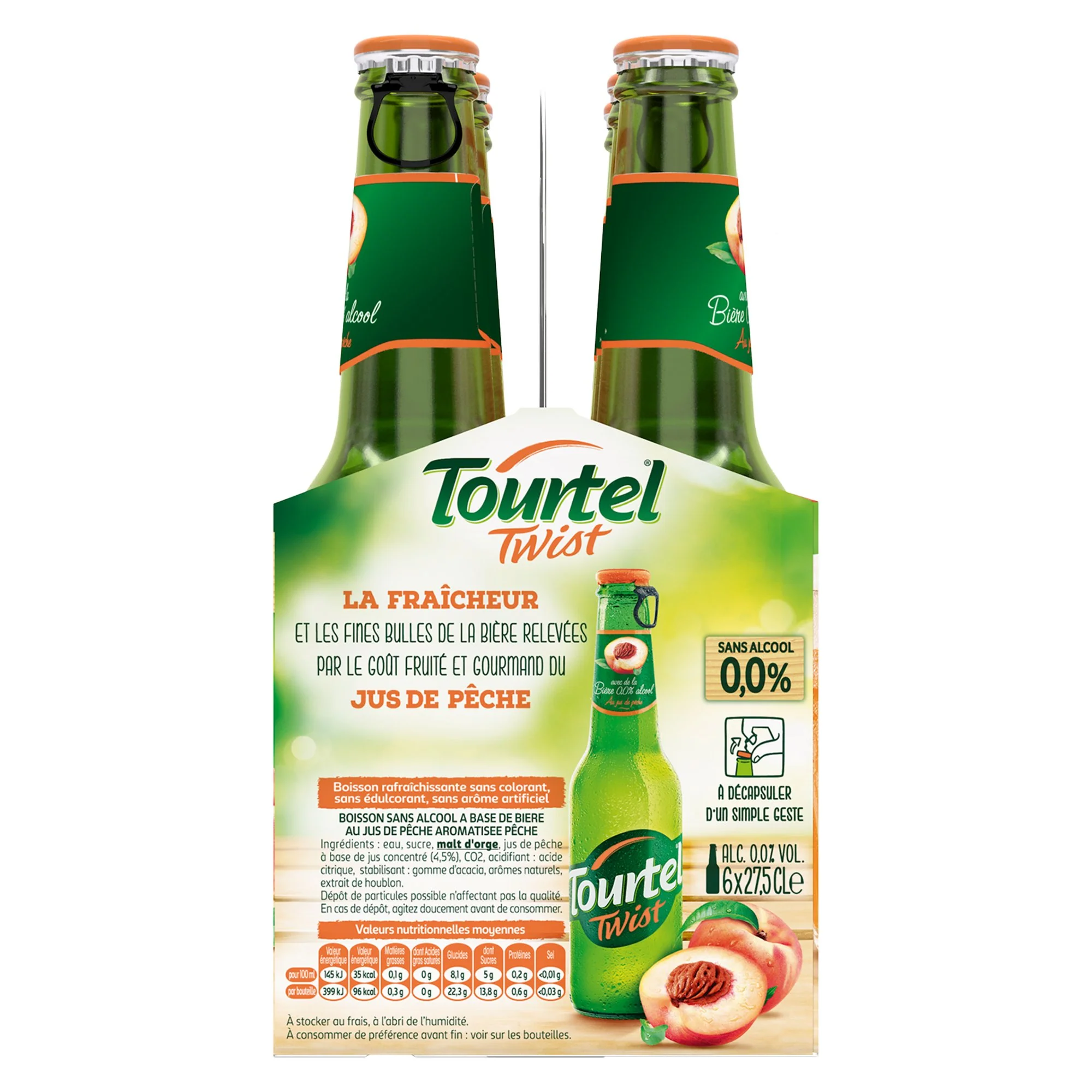 Pack de 6 tourtel twist au jus de pêche - Image 2