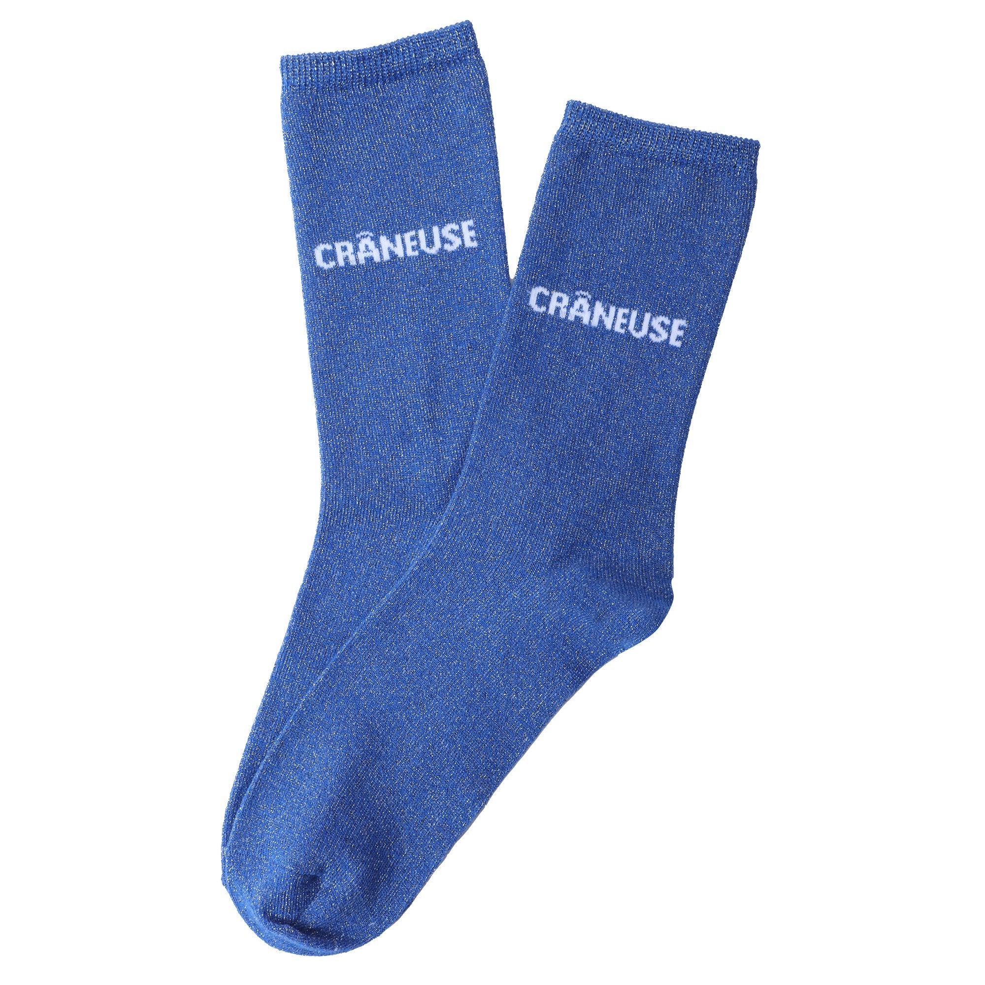 Paire de chaussette paillette avec message - Bleu foncé - Image 6