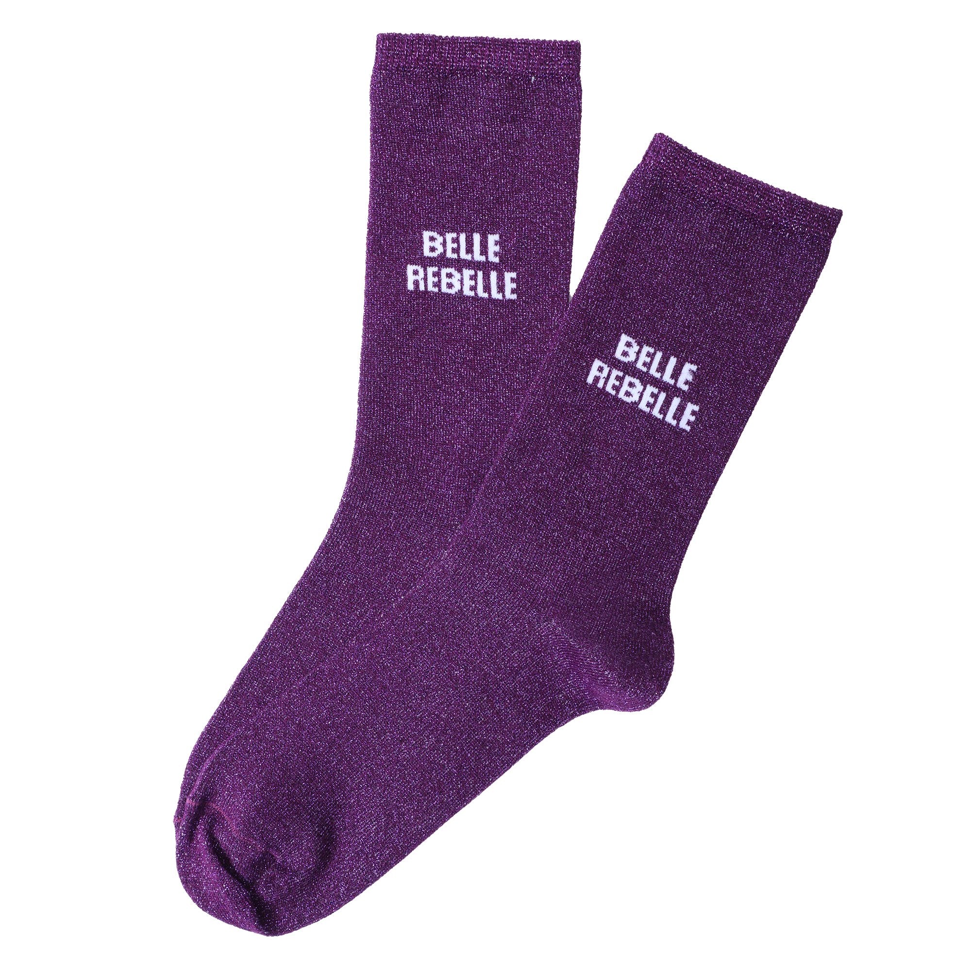 Paire de chaussette paillette avec message - Gris - Image 3