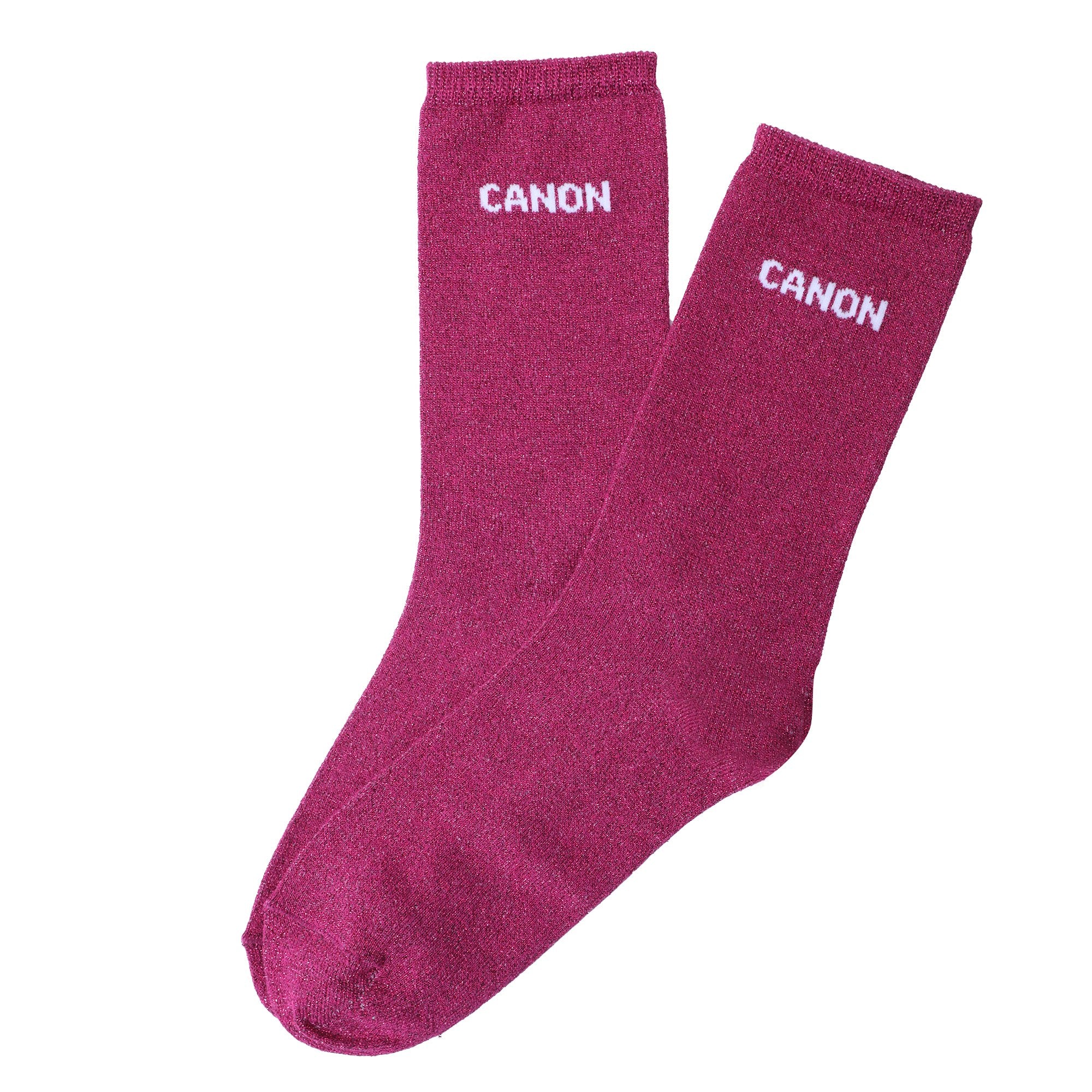 Paire de chaussette paillette avec message - Rose foncé