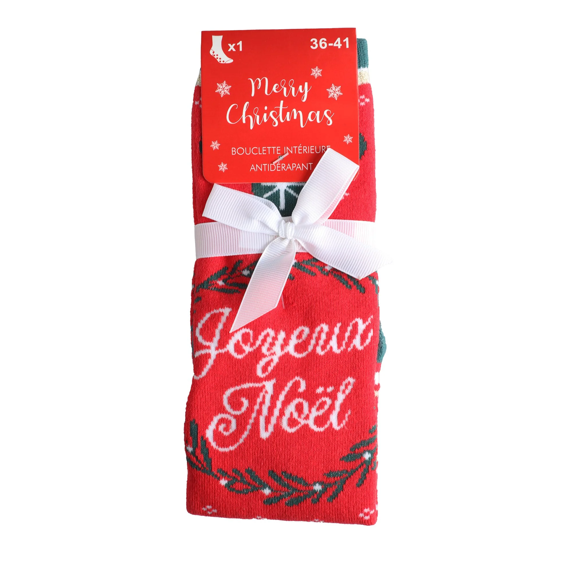 Paire de chaussettes antidérapantes Noël - Bleu foncé - Image 3