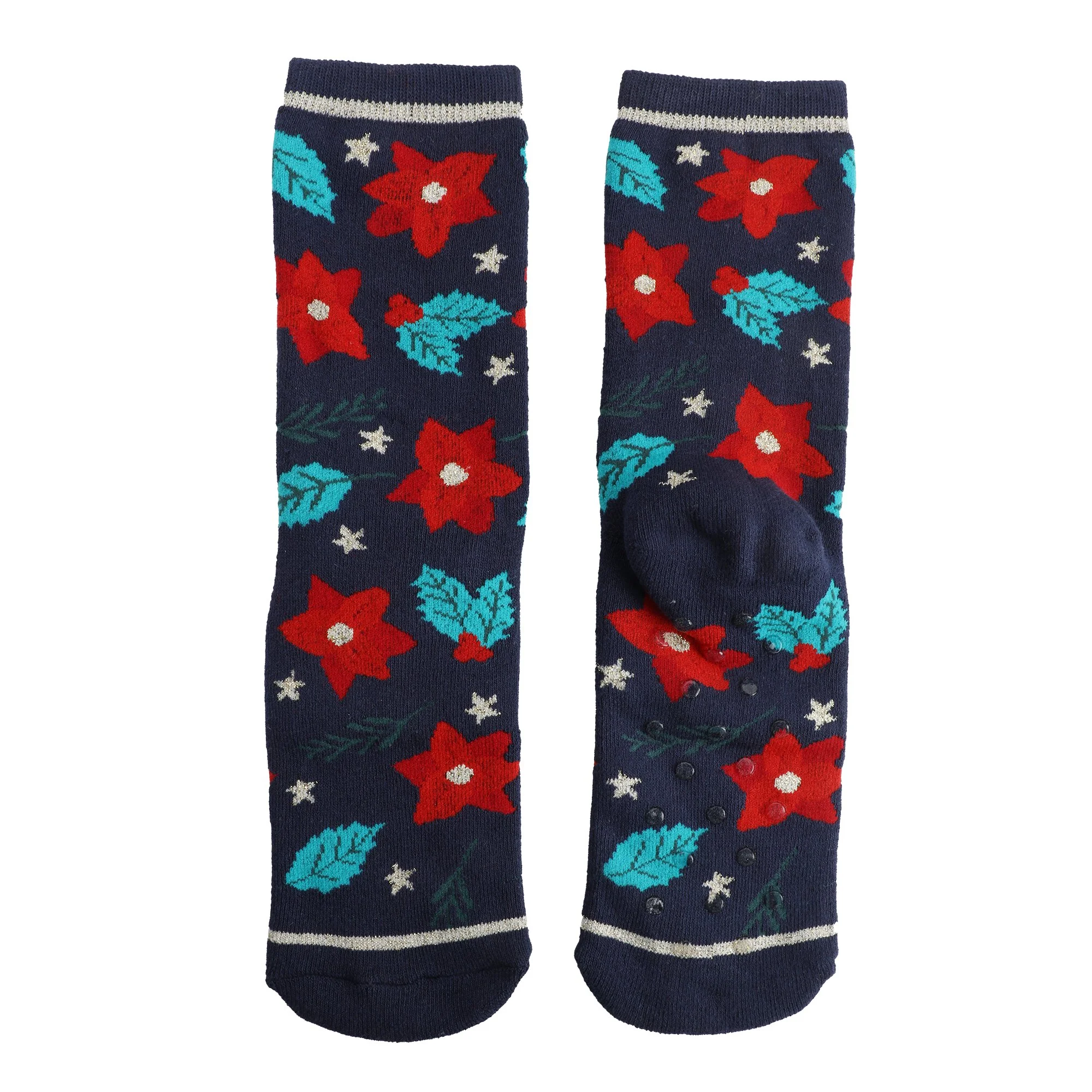 Paire de chaussettes antidérapantes Noël - Bleu foncé - Image 4