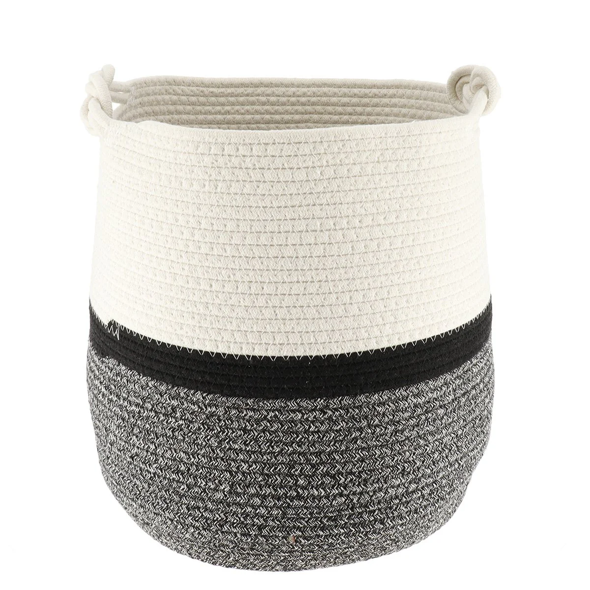 Panière à linge blanc & noir