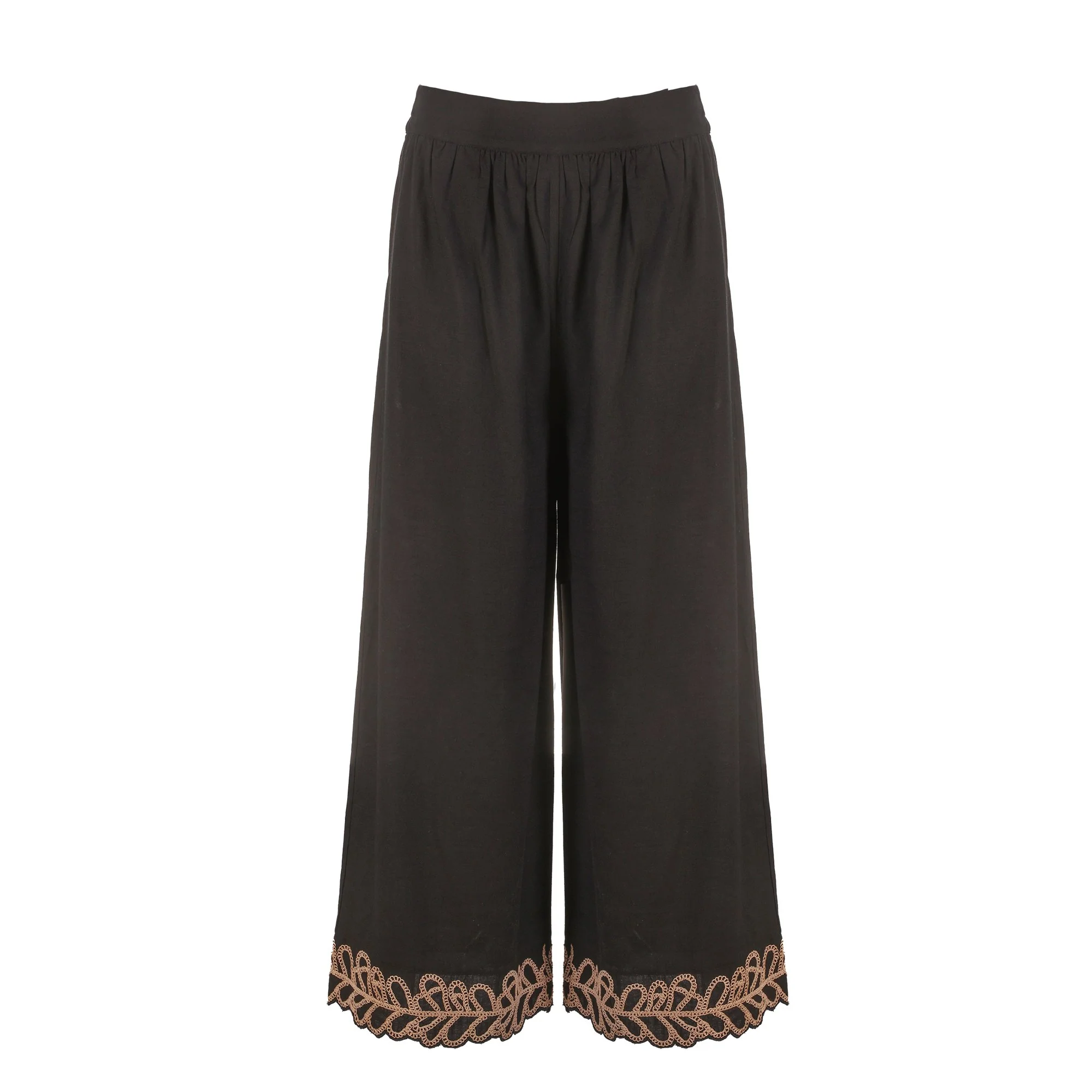 Pantalon Ă broderie - Noir