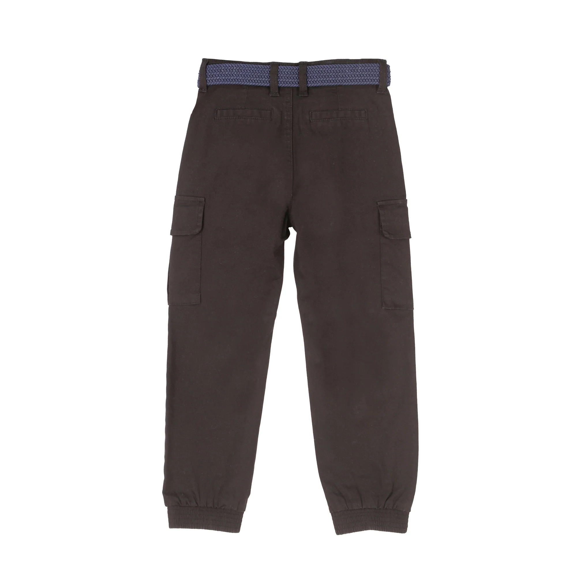 Pantalon cargo avec ceinture 3/12 ans - Noir - Image 2